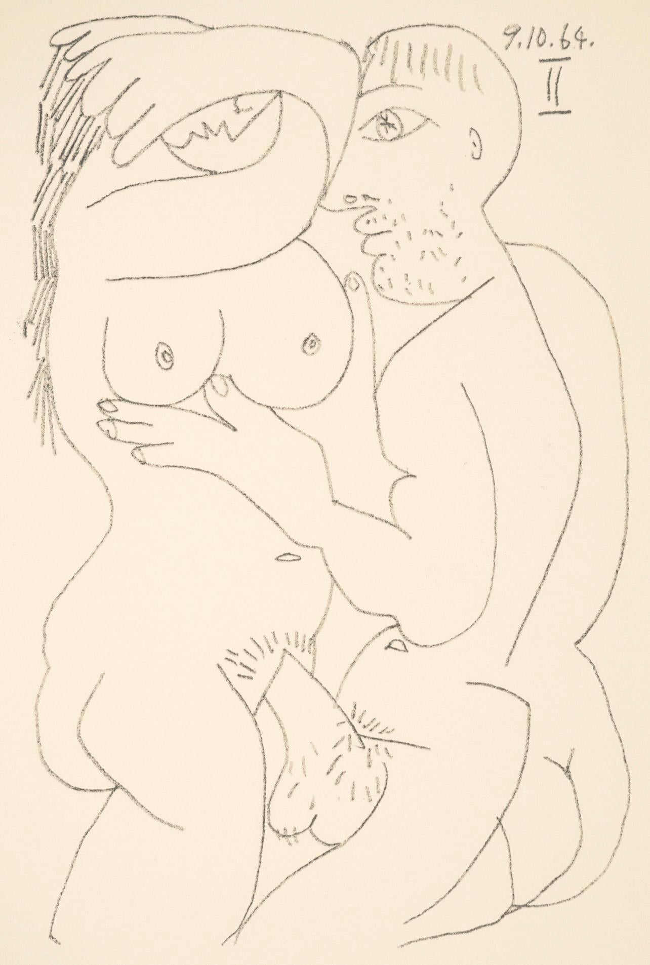 Pablo Picasso Figurative Print - Picasso, Composition (Cramer 148), Le Goût du Bonheur (after)