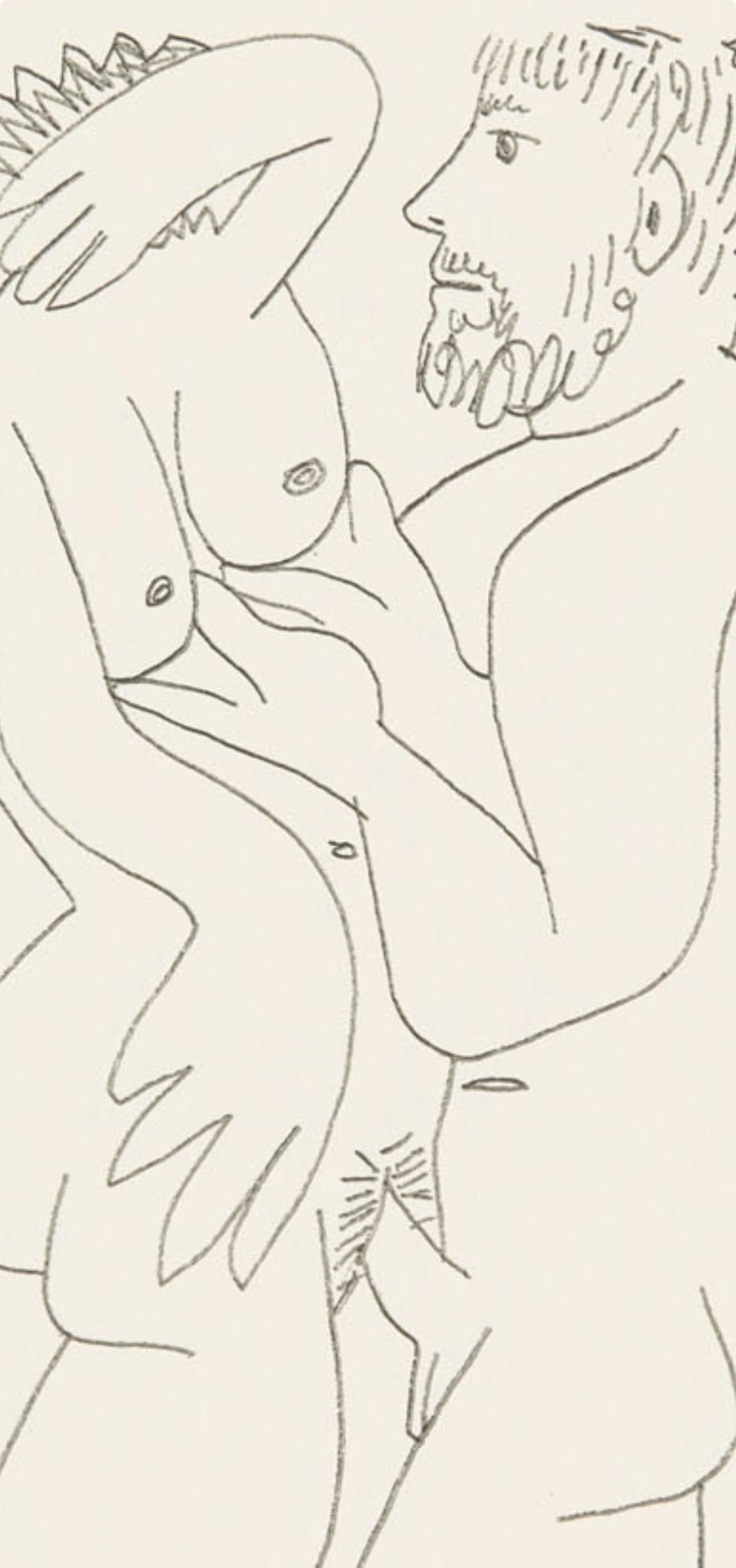 Picasso, 8.10.64. XIII (Cramer 148), Le Goût du Bonheur (after) - Print by Pablo Picasso