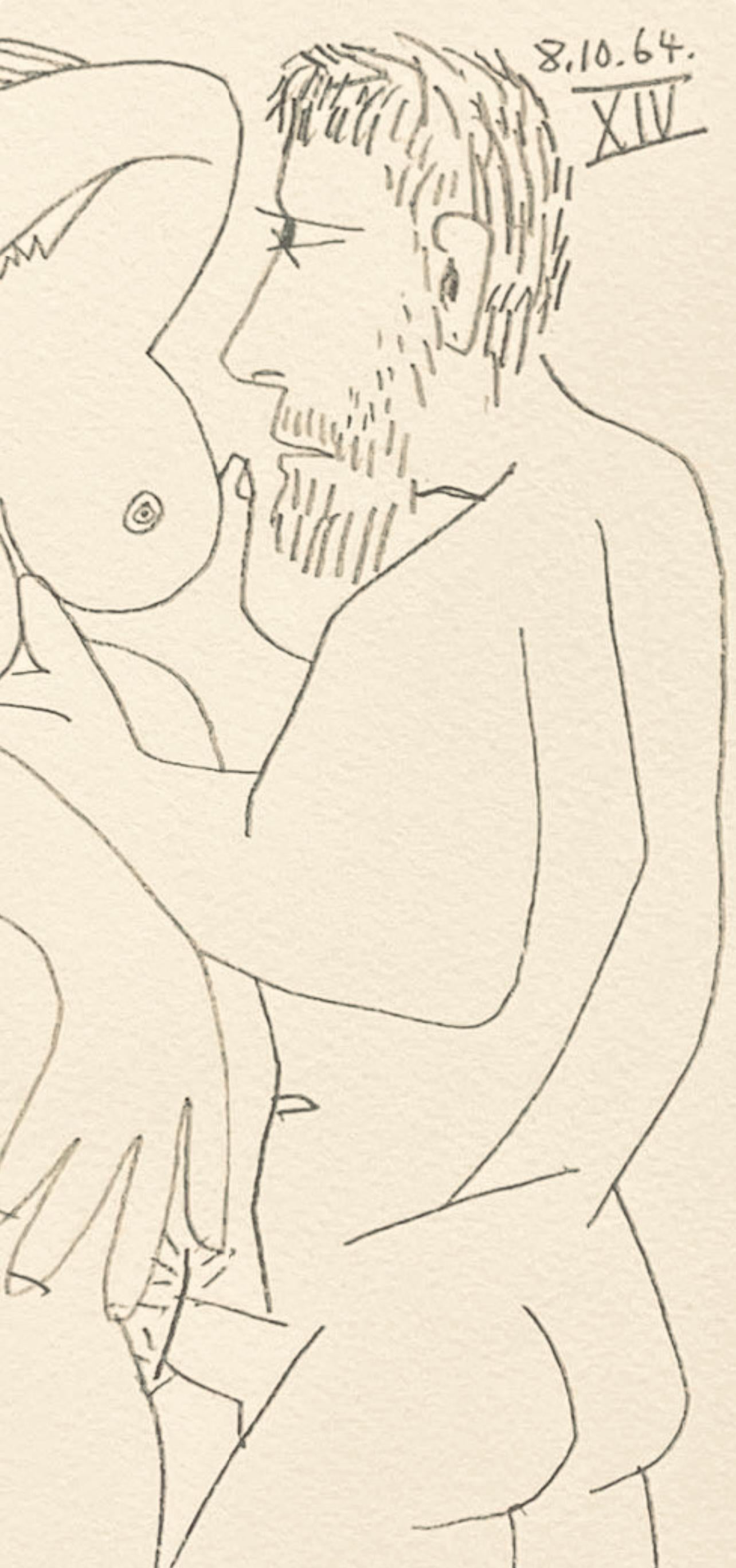 Picasso, Komposition (Cramer 148), Le Goût du Bonheur (nach) (Kubismus), Print, von Pablo Picasso