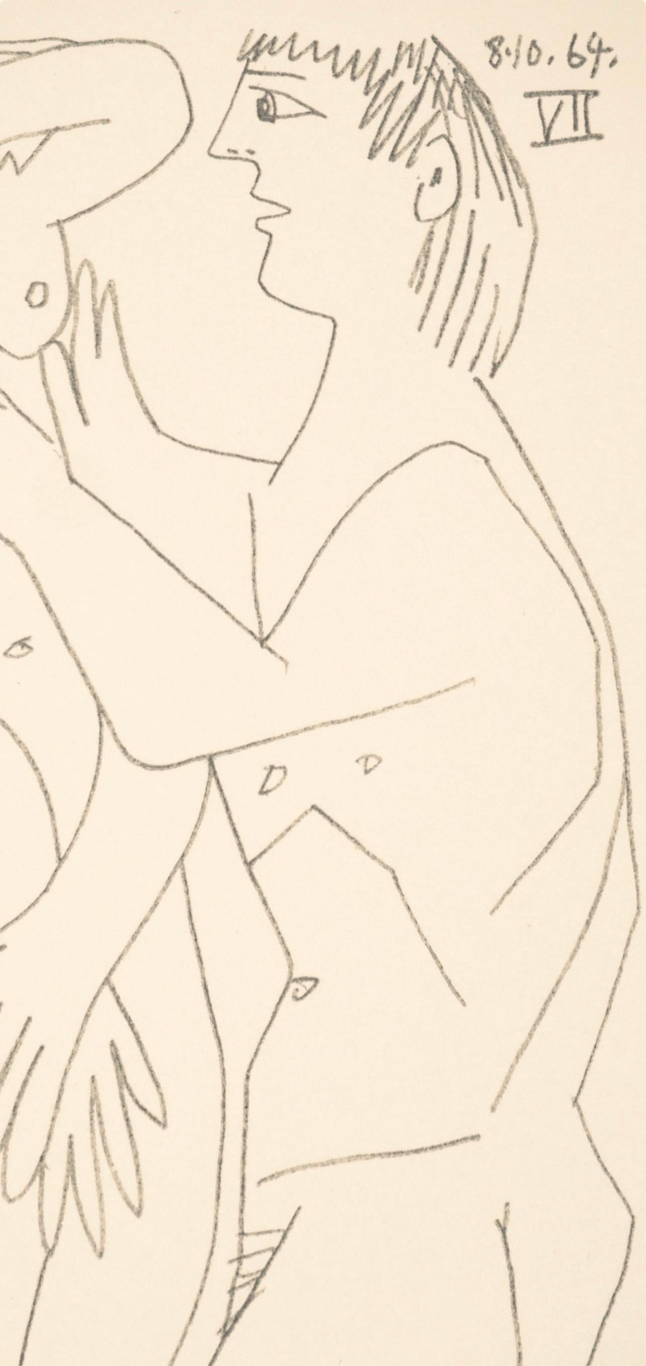 Picasso, Composition (Cramer 148), Le Goût du Bonheur (after) - Cubist Print by Pablo Picasso