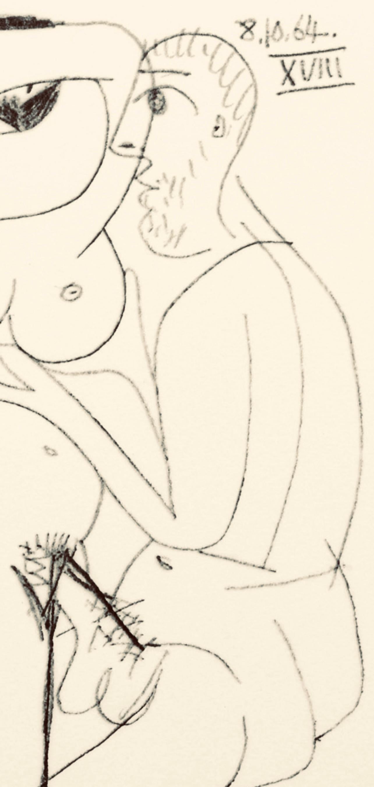 Picasso, Composition (Cramer 148), Le Goût du Bonheur (after) - Cubist Print by Pablo Picasso