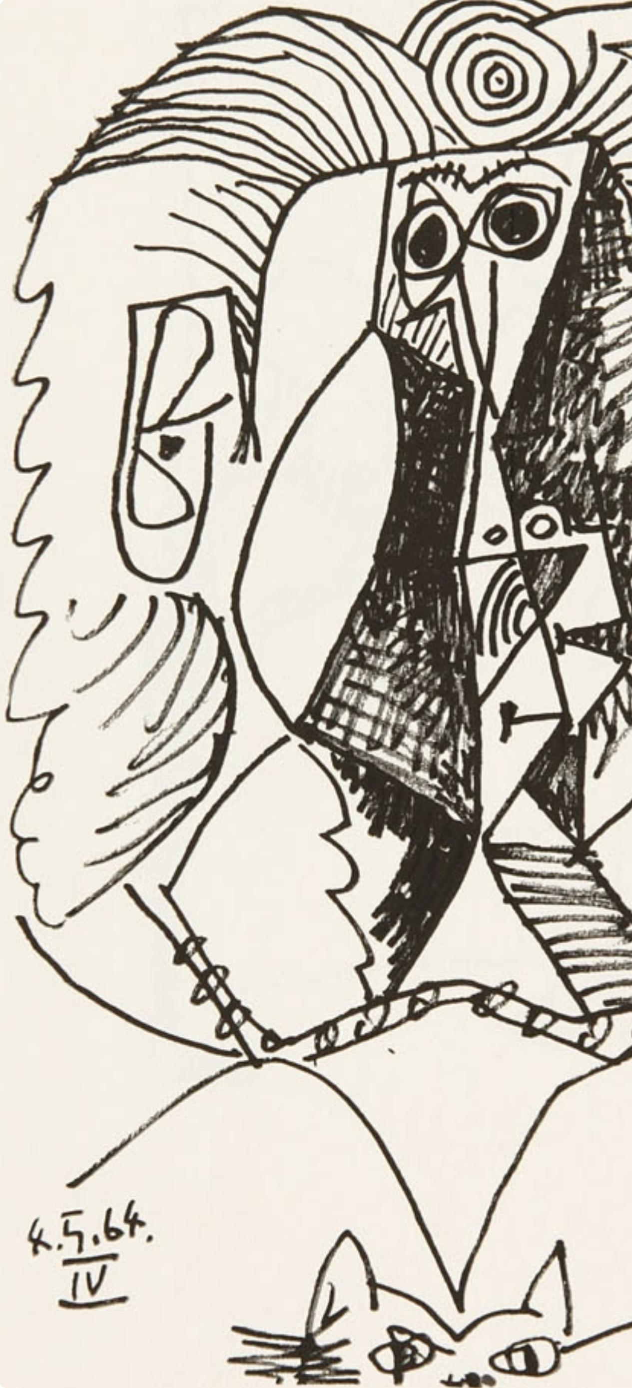 Picasso, 4.5.64. IV (Cramer 148), Le Goût du Bonheur (after) - Cubist Print by Pablo Picasso