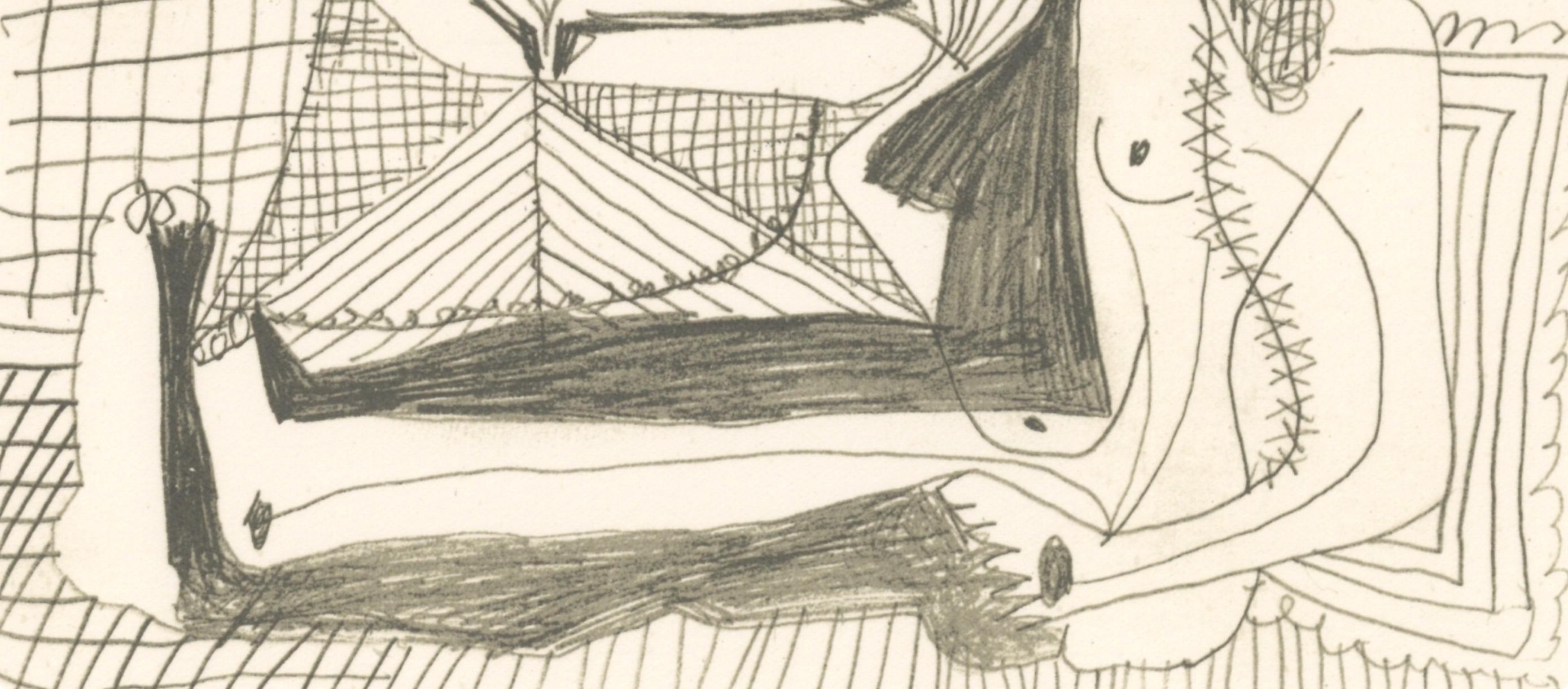 Picasso, Komposition (Cramer 148), Le Goût du Bonheur (nach) (Kubismus), Print, von Pablo Picasso