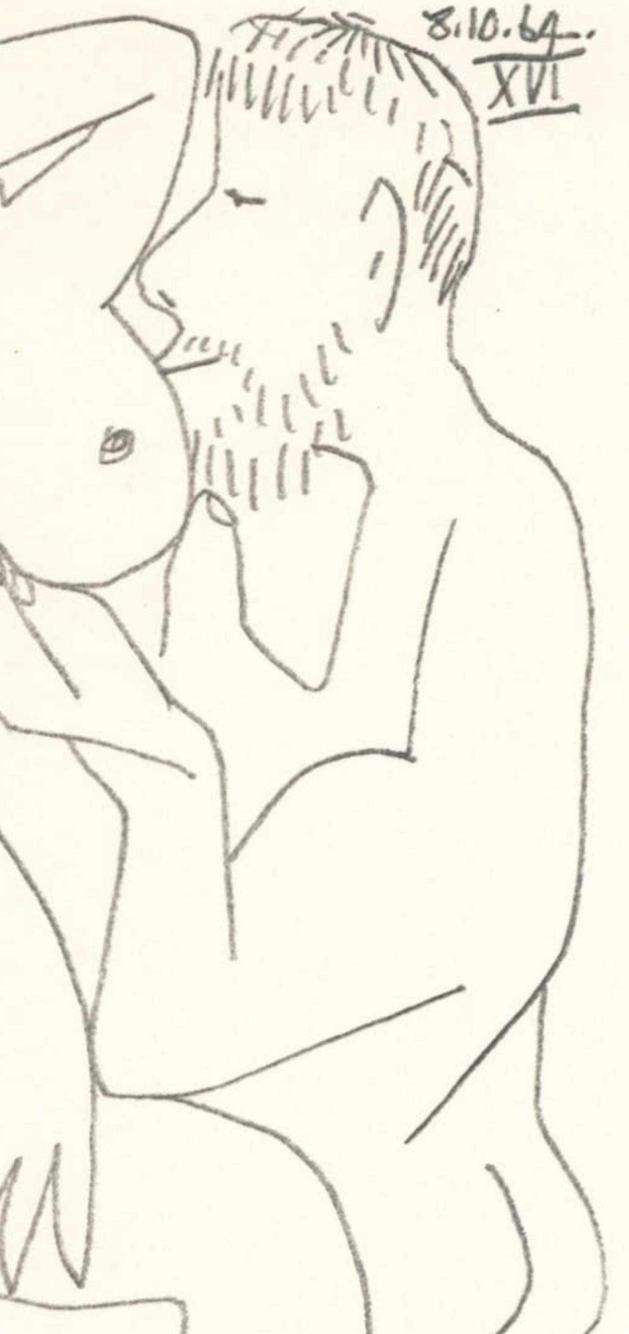 Picasso, Composition (Cramer 148), Le Goût du Bonheur (after) - Cubist Print by Pablo Picasso