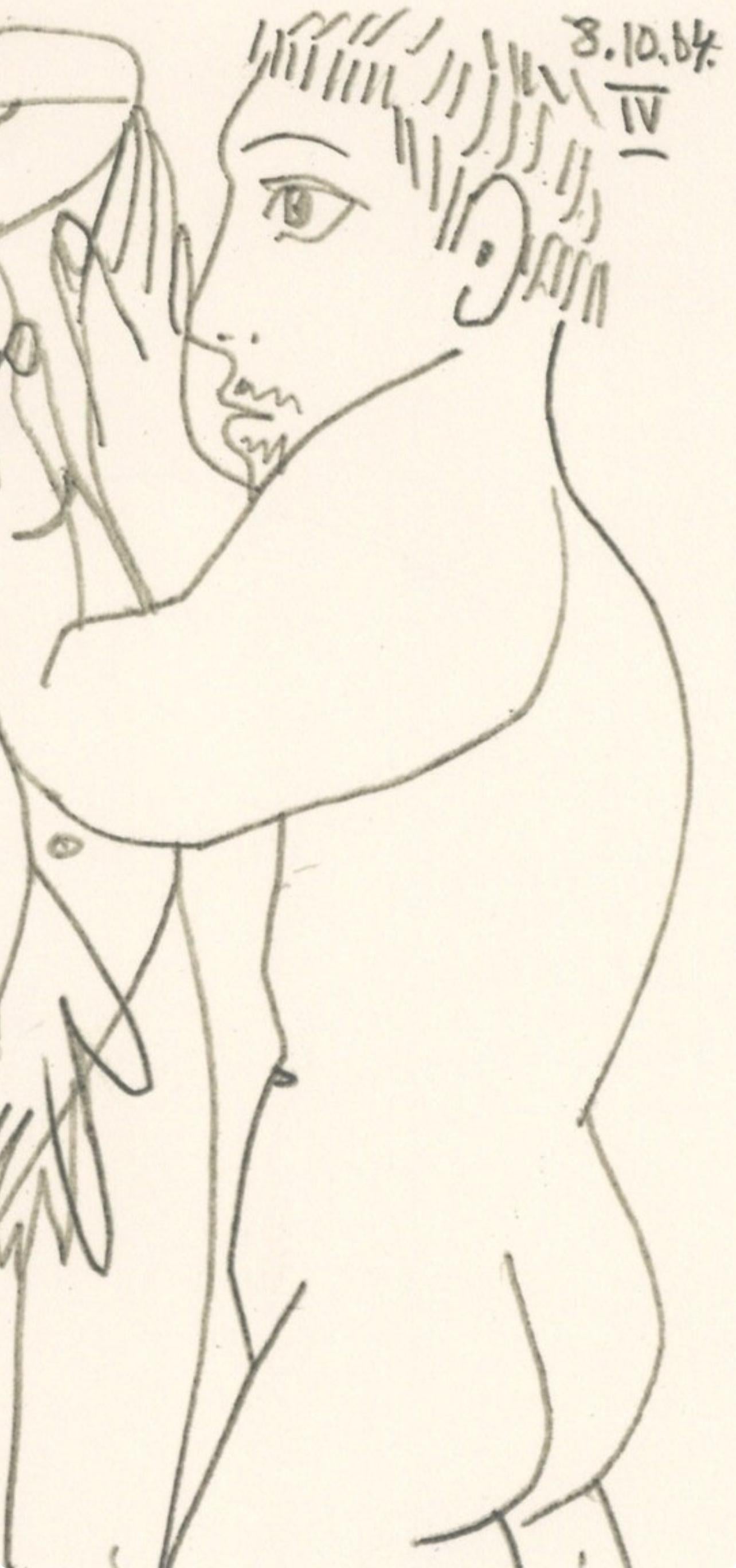 Picasso, Composition (Cramer 148), Le Goût du Bonheur (after) - Cubist Print by Pablo Picasso
