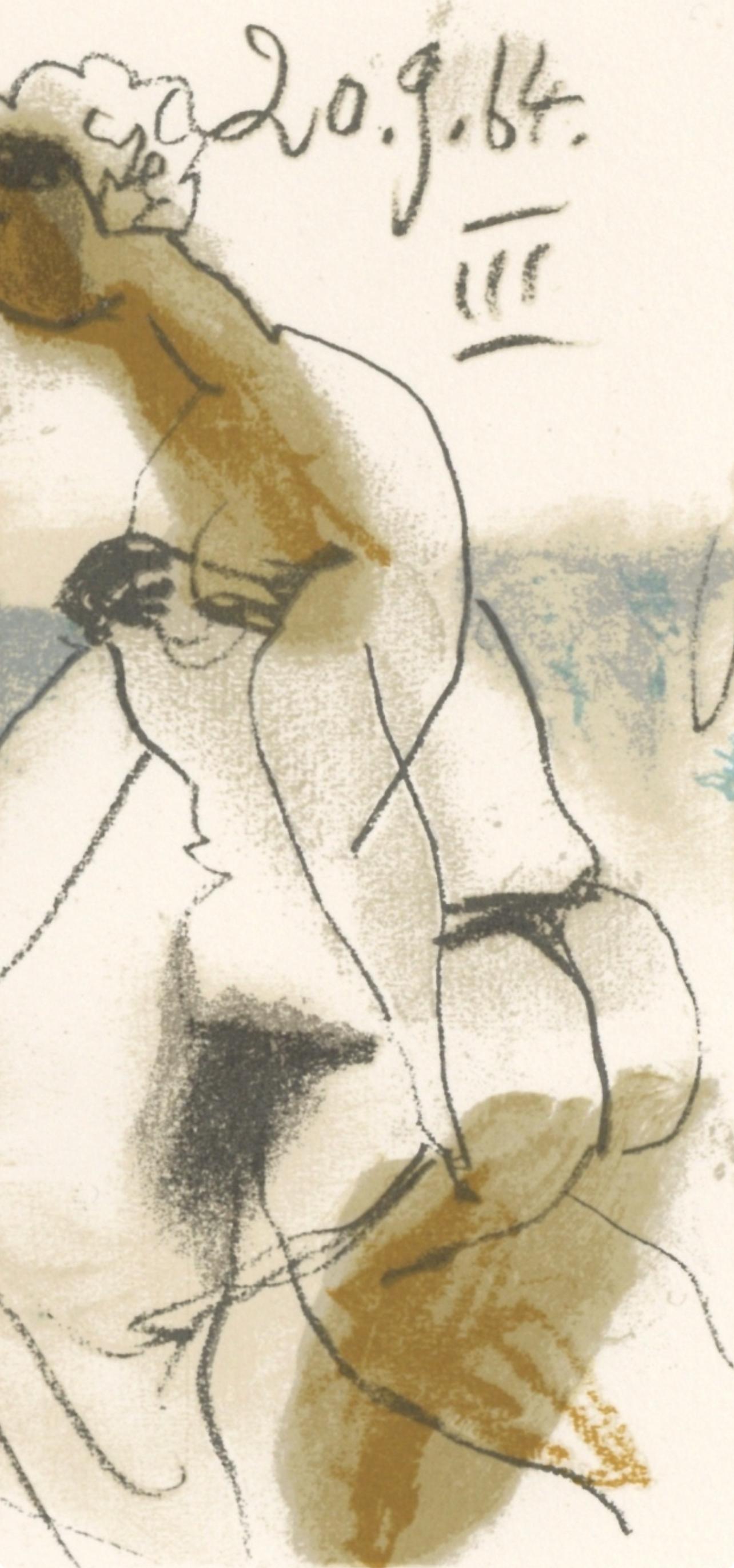 Picasso, Composition (Cramer 148), Le Goût du Bonheur (d'après) - Cubisme Print par Pablo Picasso