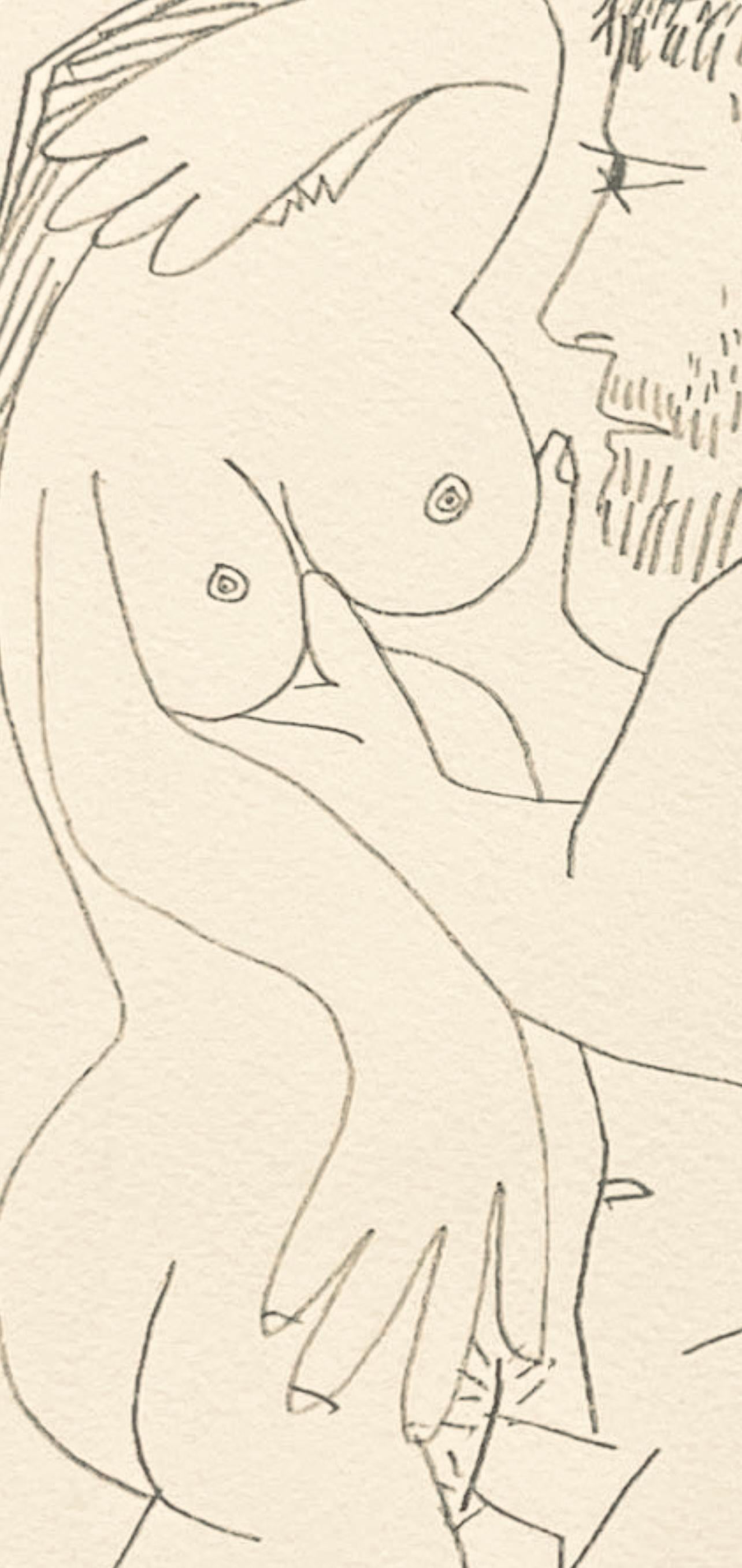 Picasso, Komposition (Cramer 148), Le Goût du Bonheur (nach) (Grau), Landscape Print, von Pablo Picasso