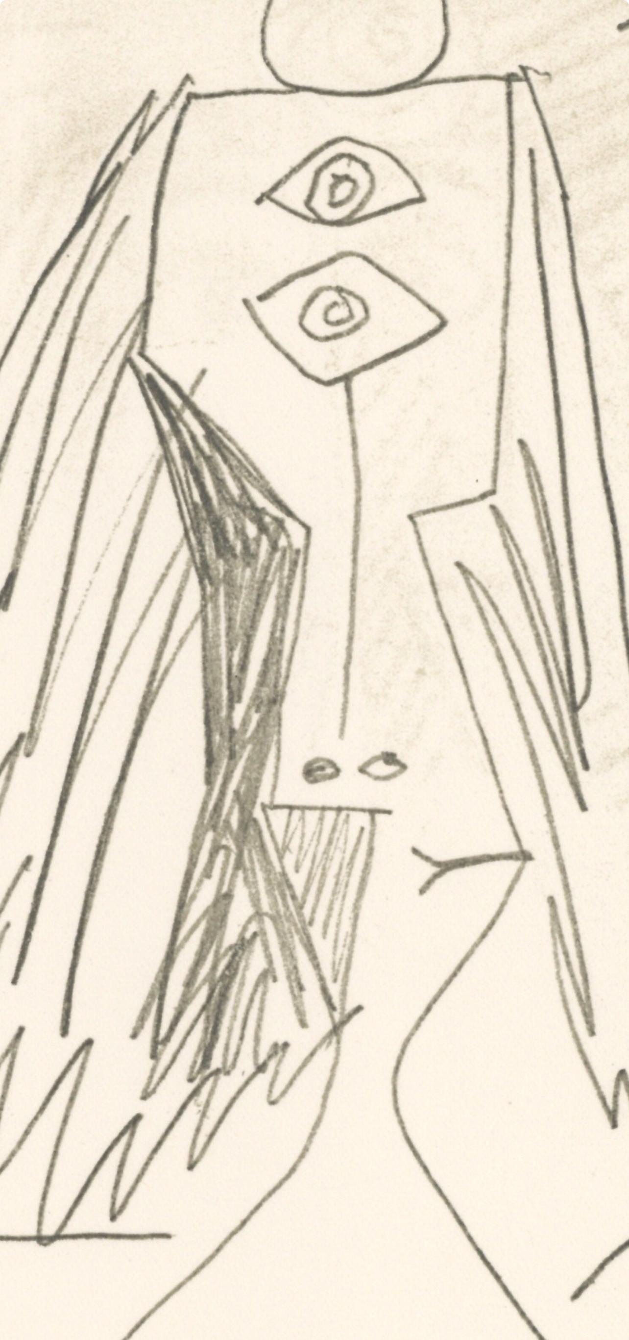Picasso, Composition (Cramer 148), Le Goût du Bonheur (after) - White Figurative Print by Pablo Picasso