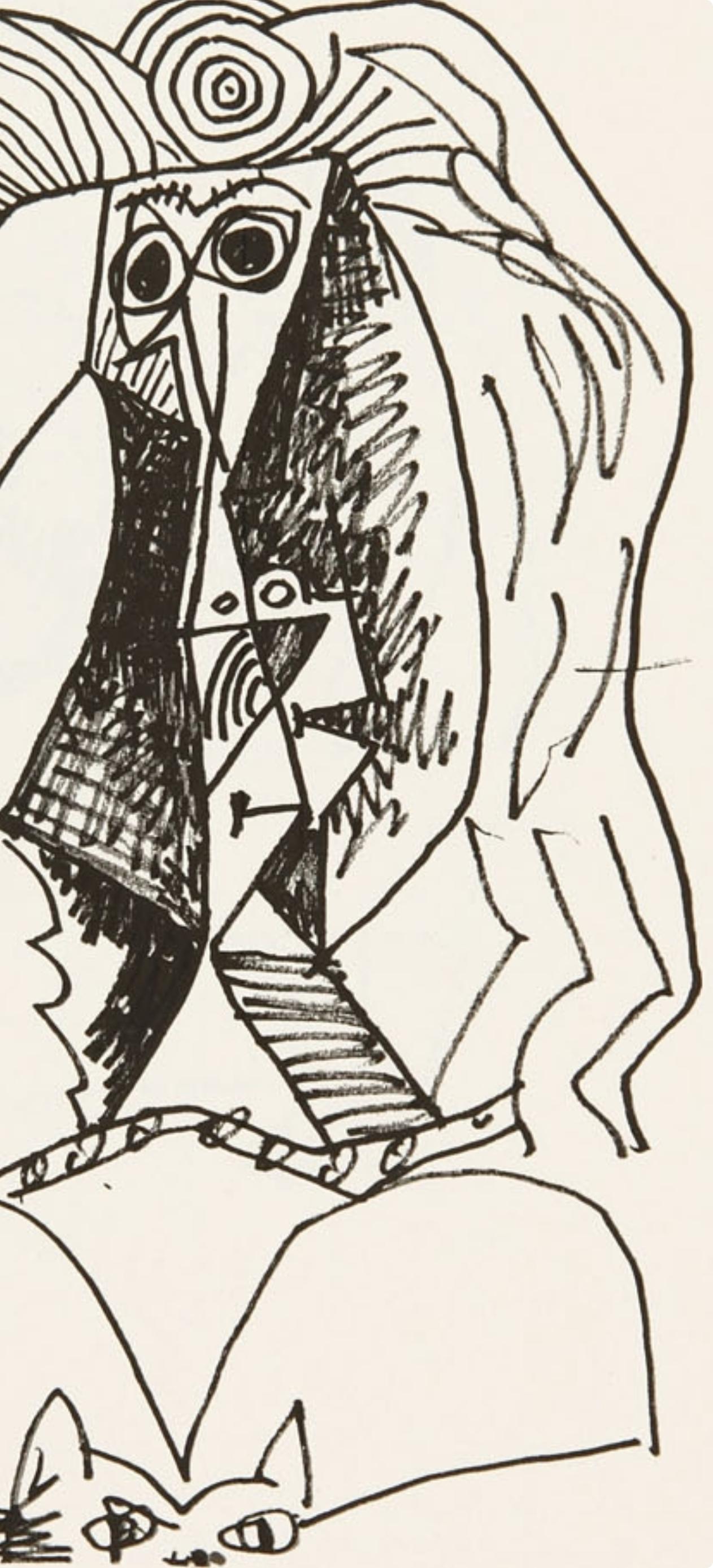 Picasso, 4.5.64. IV (Cramer 148), Le Goût du Bonheur (after) - White Figurative Print by Pablo Picasso