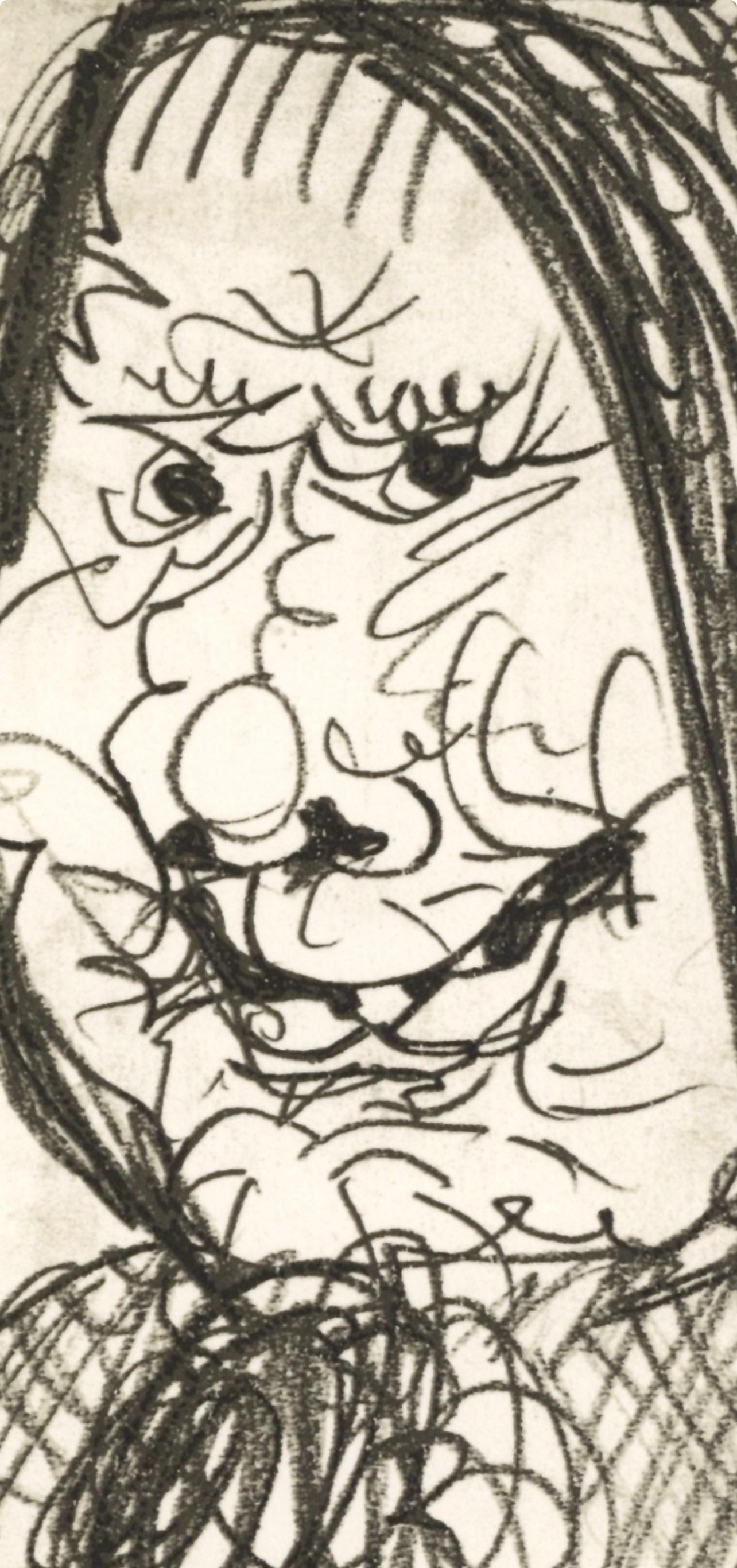 Picasso, Composition (Cramer 148), Le Goût du Bonheur (after) - Beige Figurative Print by Pablo Picasso