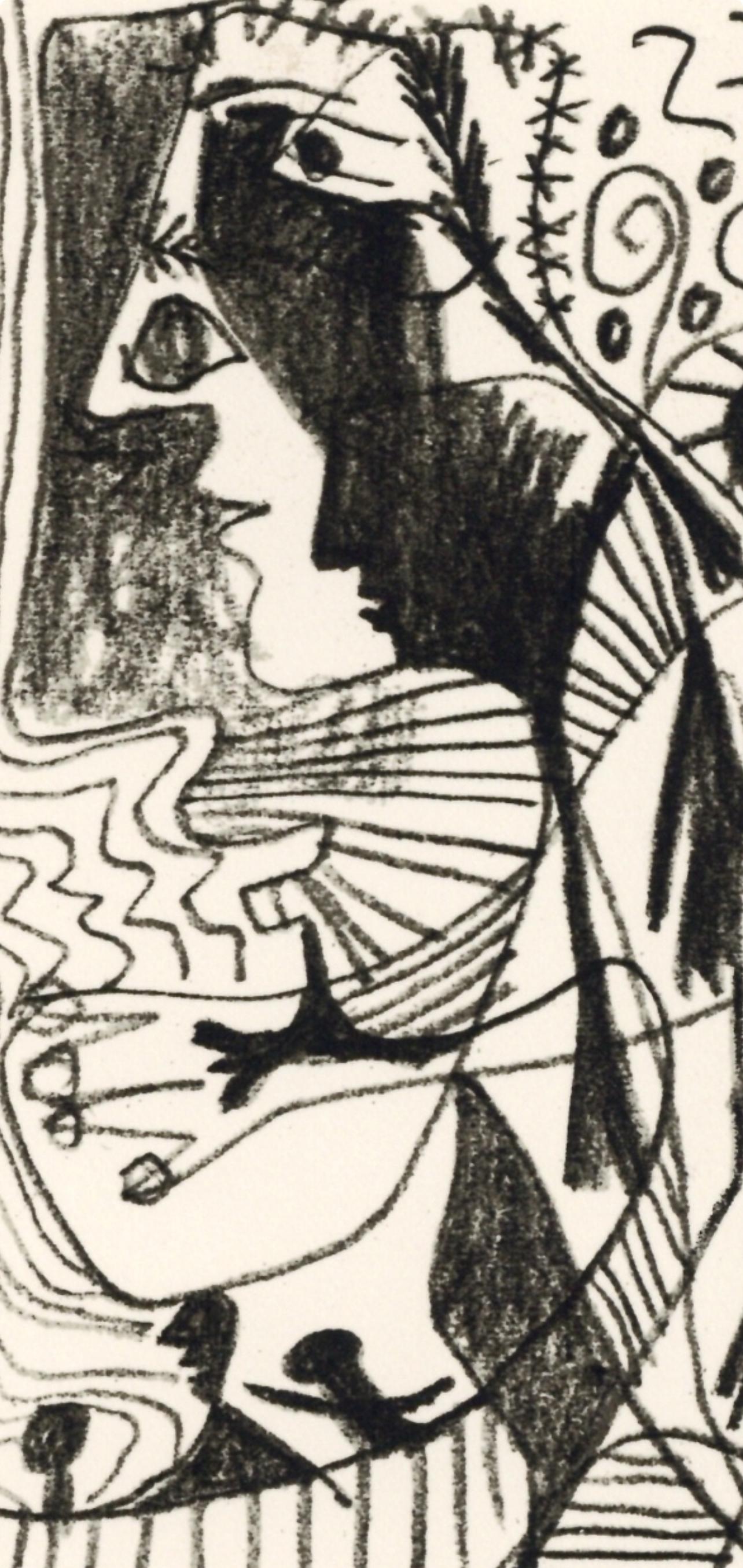 Picasso, Composition (Cramer 148), Le Goût du Bonheur (after) - Beige Figurative Print by Pablo Picasso