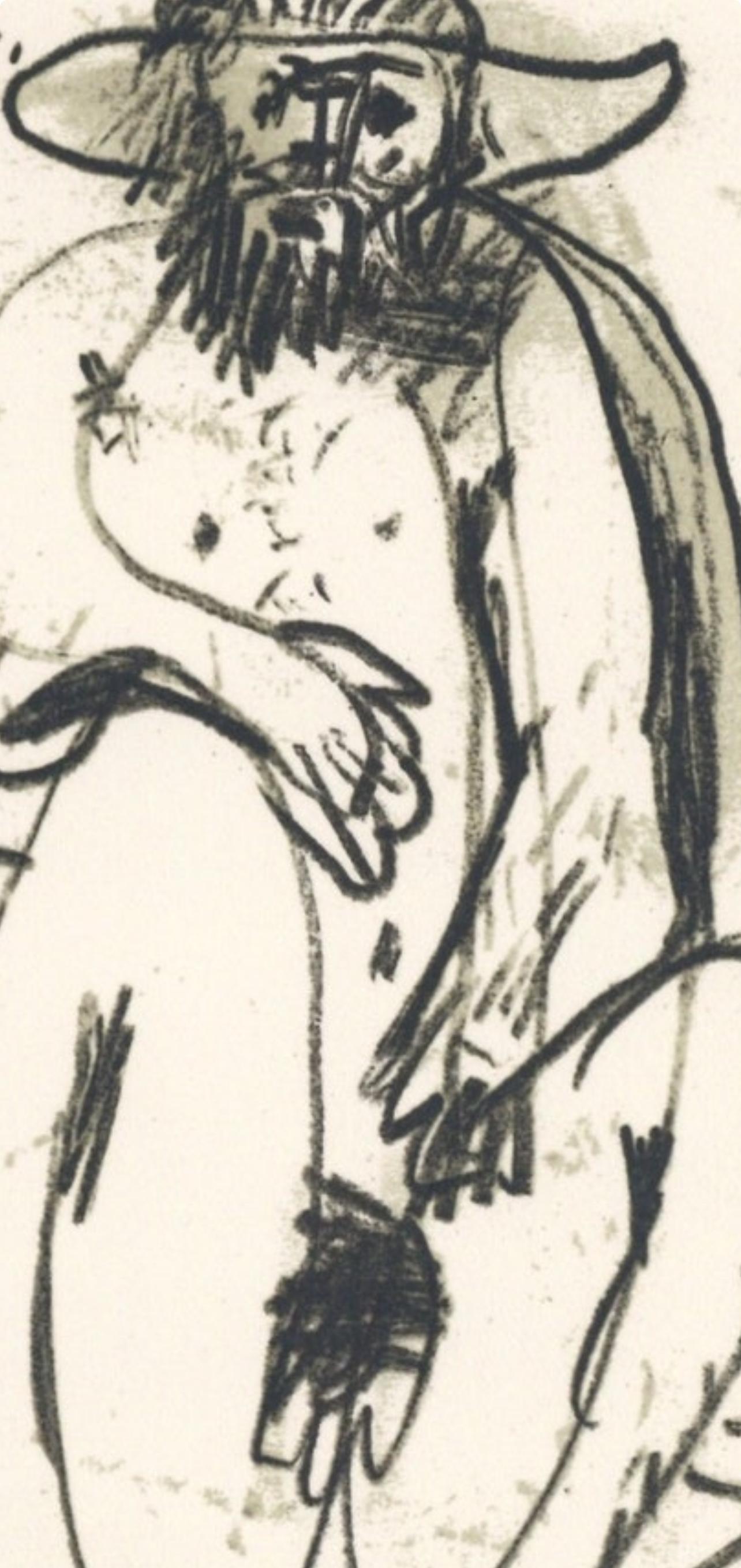 Picasso, Composition (Cramer 148), Le Goût du Bonheur (after) - Beige Figurative Print by Pablo Picasso