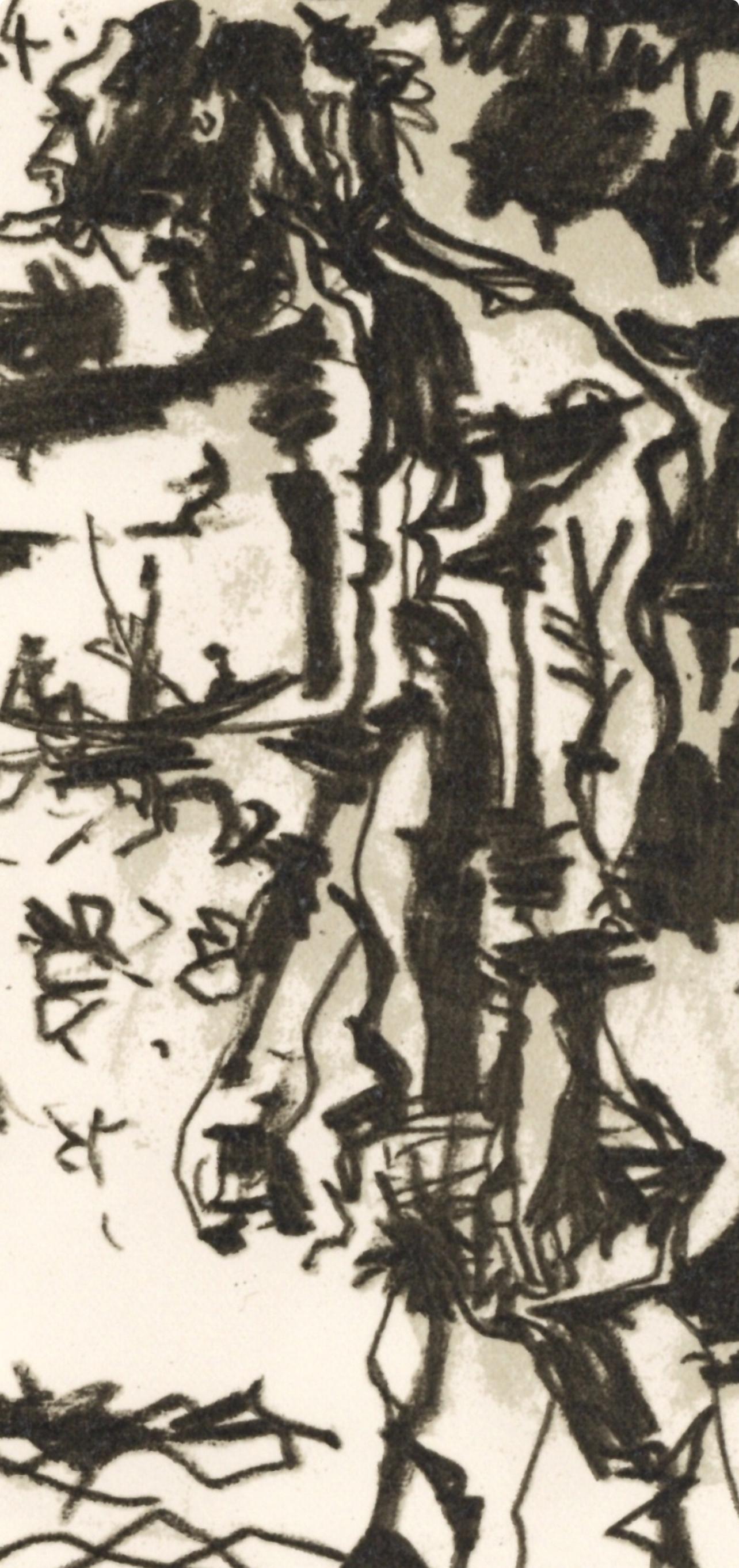 Picasso, Composition (Cramer 148), Le Goût du Bonheur (after) - Beige Figurative Print by Pablo Picasso