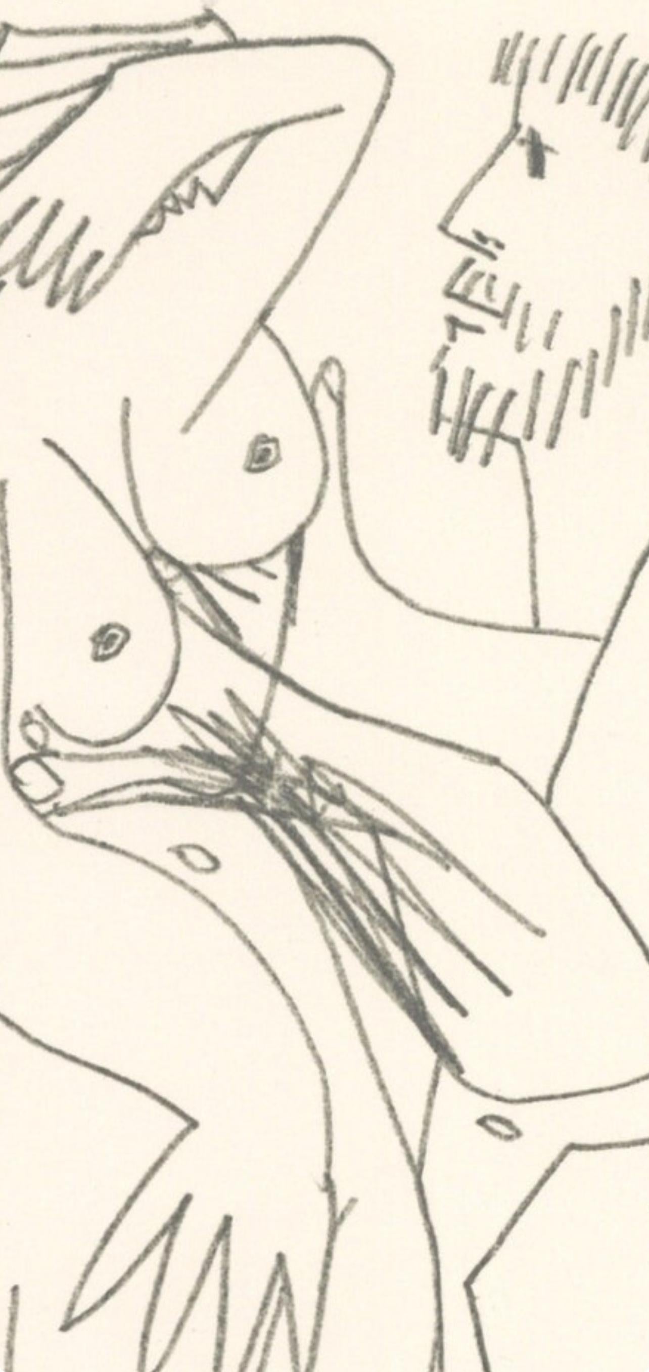 Picasso, Composition (Cramer 148), Le Goût du Bonheur (after) - White Figurative Print by Pablo Picasso