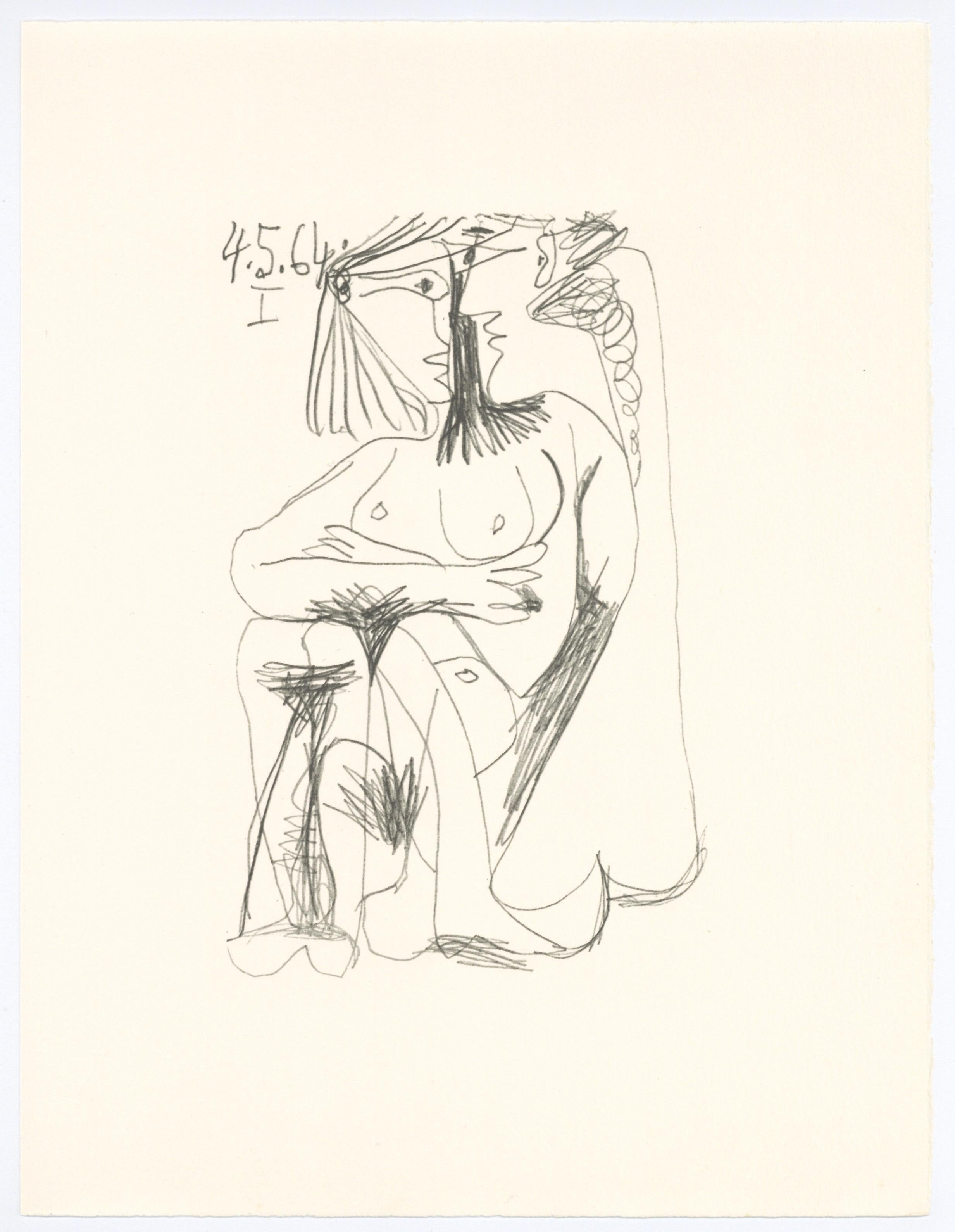 Picasso, Composition (Cramer 148), Le Goût du Bonheur (after) - White Landscape Print by Pablo Picasso