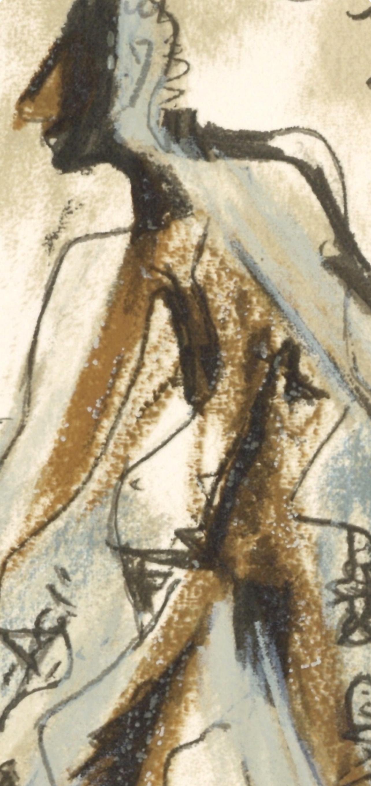 Picasso, Komposition (Cramer 148), Le Goût du Bonheur (nach) (Beige), Figurative Print, von Pablo Picasso