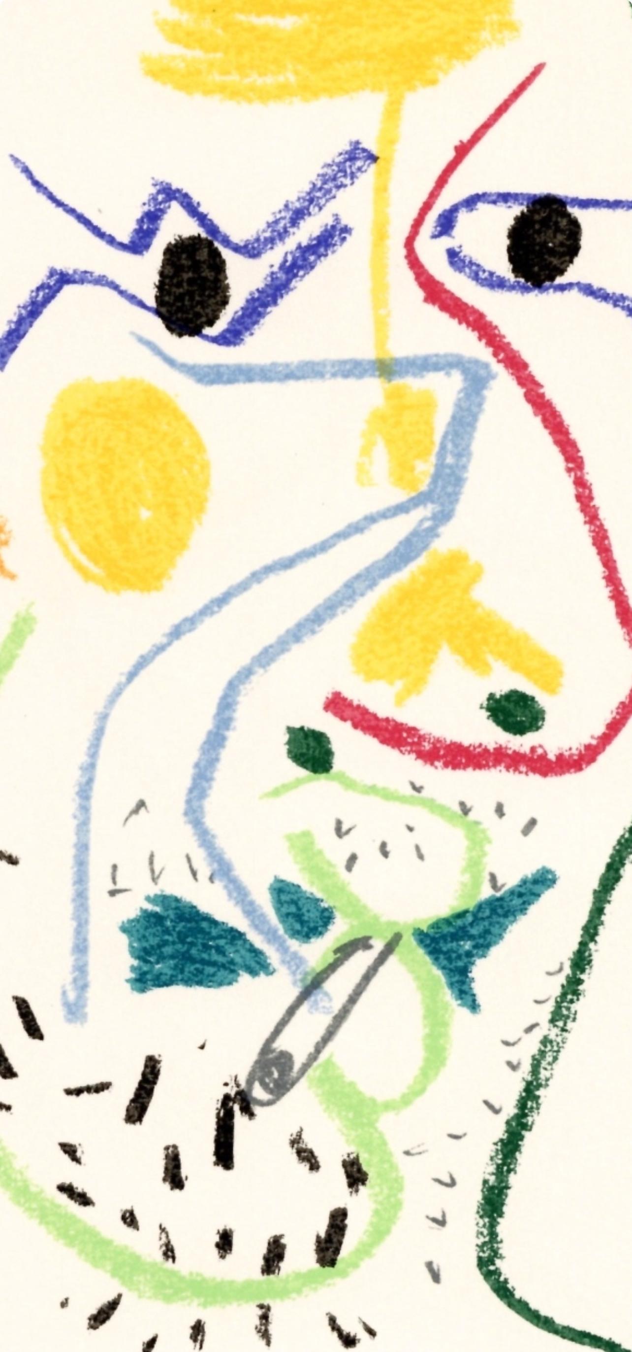 Picasso, Composition (Cramer 148), Le Goût du Bonheur (d'après) - Blanc Landscape Print par Pablo Picasso