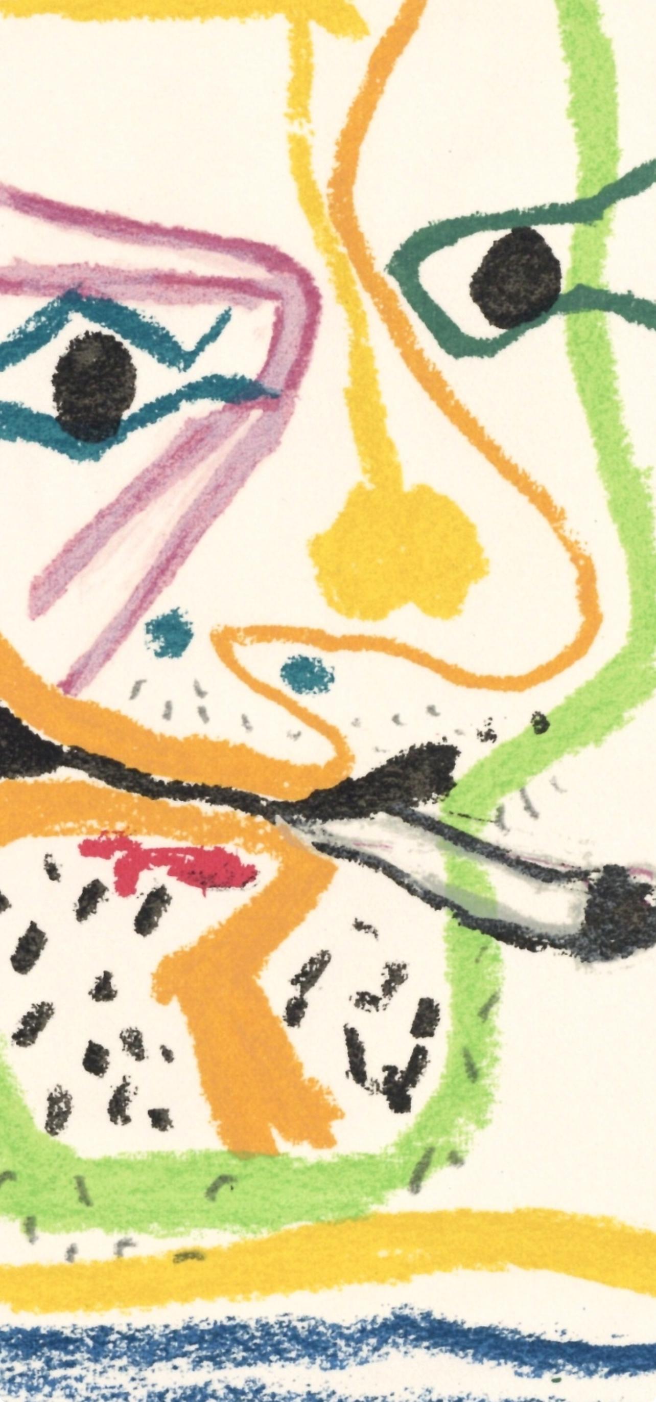 Picasso, Composición (Cramer 148), Le Goût du Bonheur (después) - Landscape Print Blanco de Pablo Picasso