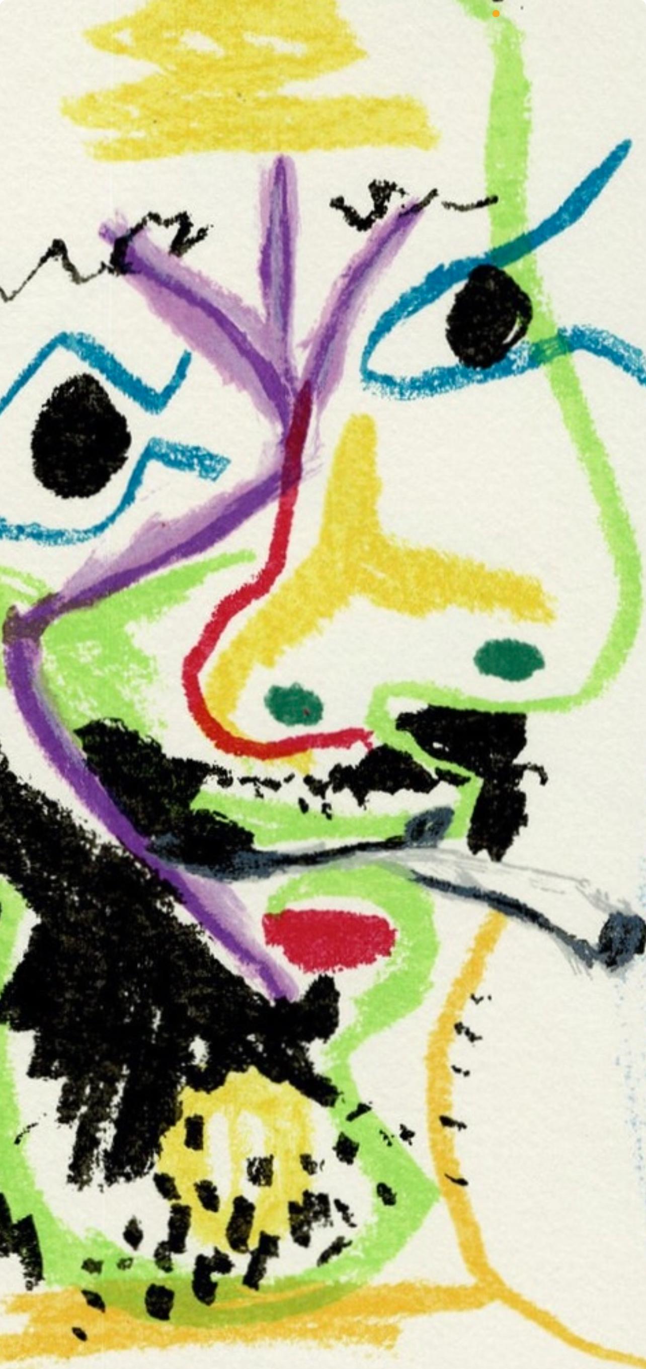 Picasso, Komposition (Cramer 148), Le Goût du Bonheur (nach) (Beige), Landscape Print, von Pablo Picasso