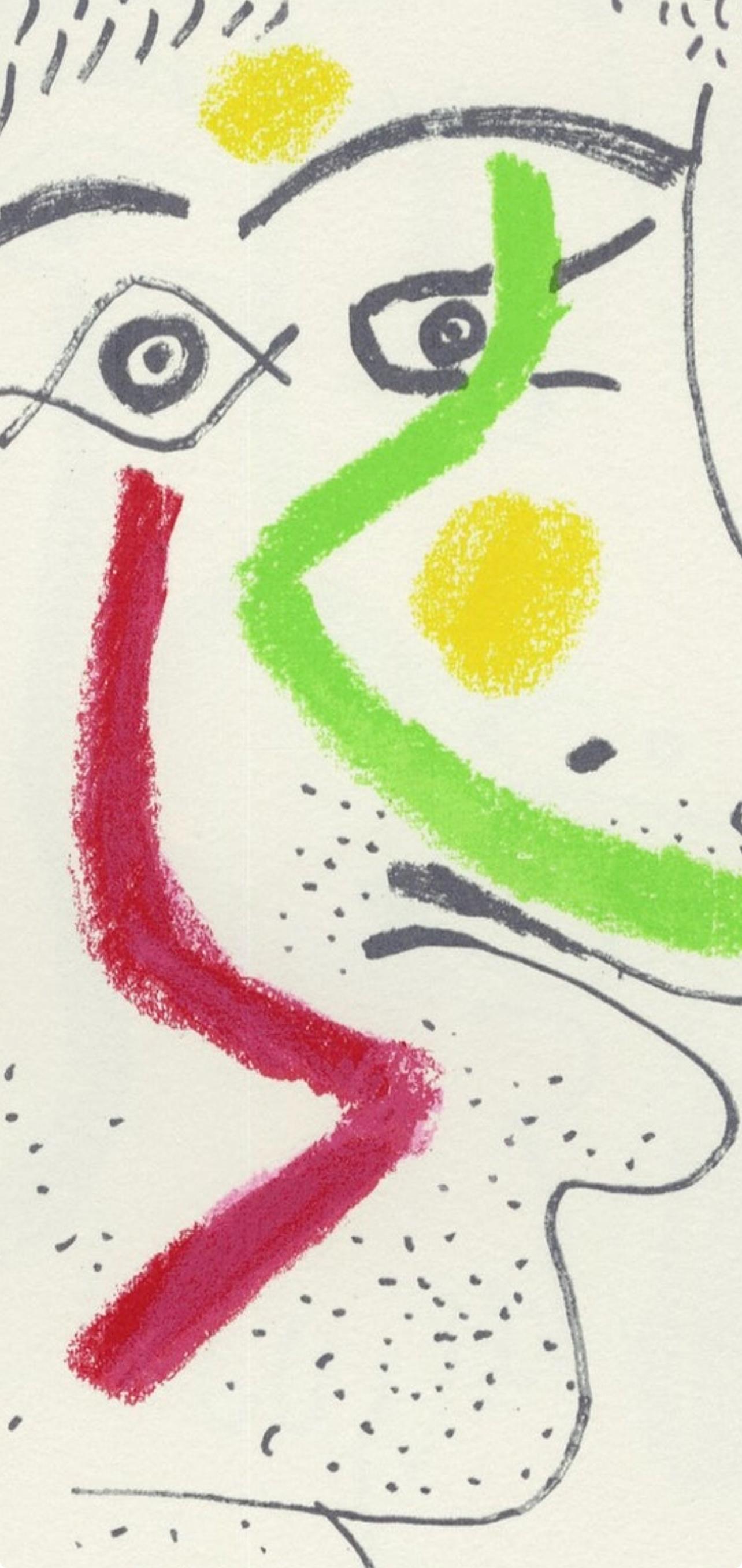 Picasso, Komposition (Cramer 148), Le Goût du Bonheur (nach) (Beige), Figurative Print, von Pablo Picasso