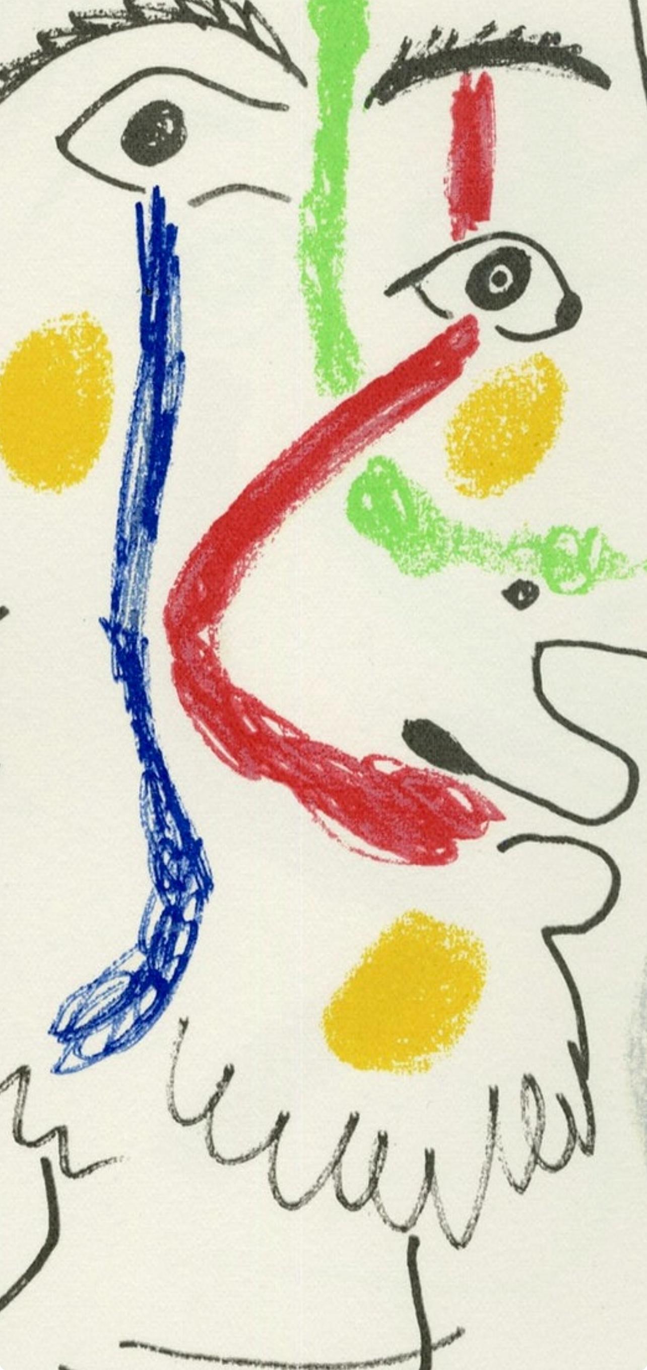Picasso, Komposition (Cramer 148), Le Goût du Bonheur (nach) (Beige), Figurative Print, von Pablo Picasso