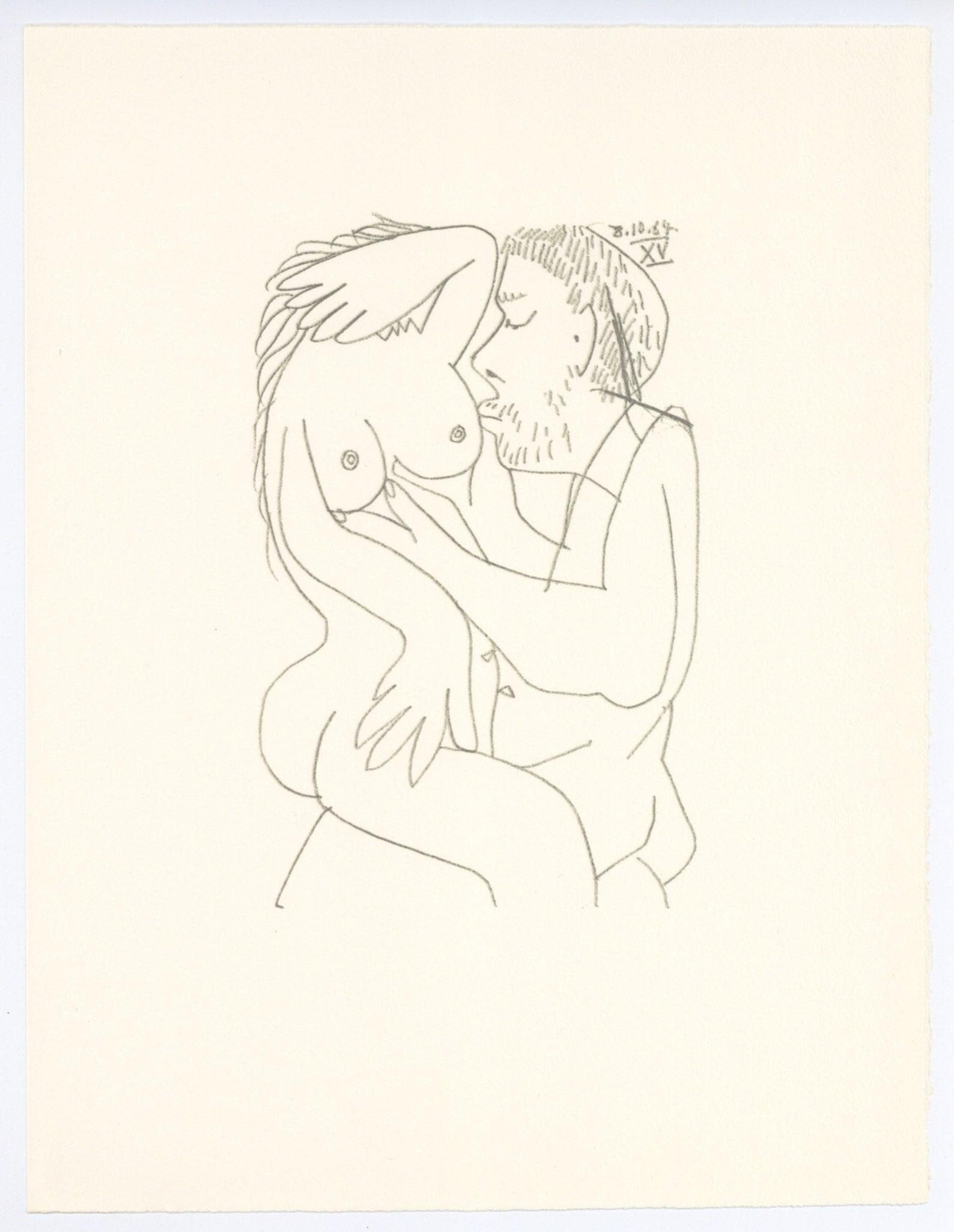 Lithograph and silkscreen with grease crayon, lithographic tusche, lead pencil, charcoal on vélin d'Arches paper. Paper size: 12.8 x 9.84 inches. Inscription: Unsigned and unnumbered, as issued. Catalogue raisonné reference: Goeppert, Sebastian, et