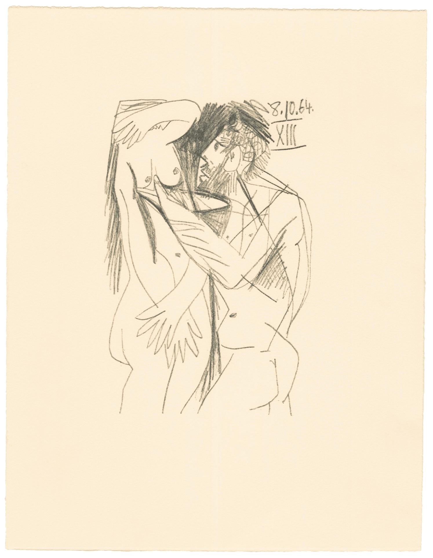 Lithograph and silkscreen with grease crayon, lithographic tusche, lead pencil, charcoal on vélin d'Arches paper. Paper size: 12.8 x 9.84 inches. Inscription: Unsigned and unnumbered, as issued. Catalogue raisonné reference: Goeppert, Sebastian, et