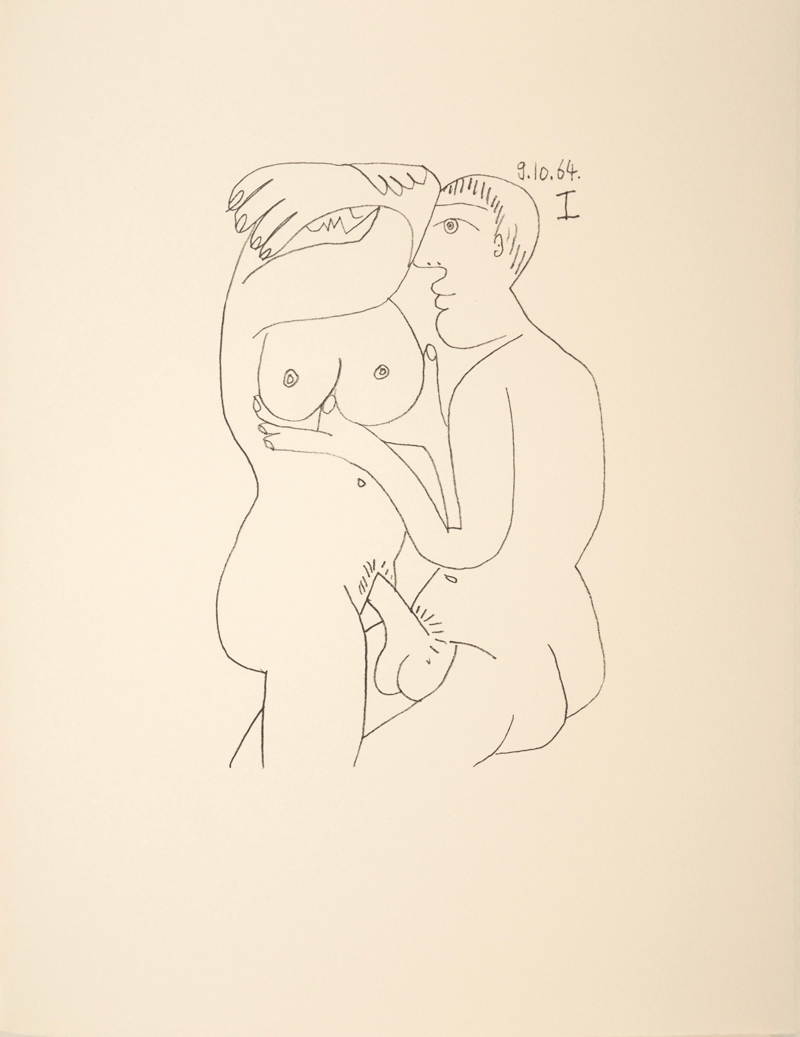 Lithograph and silkscreen with grease crayon, lithographic tusche, lead pencil, charcoal on vélin d'Arches paper. Paper size: 12.8 x 9.84 inches. Inscription: Unsigned and unnumbered, as issued. Catalogue raisonné reference: Goeppert, Sebastian, et