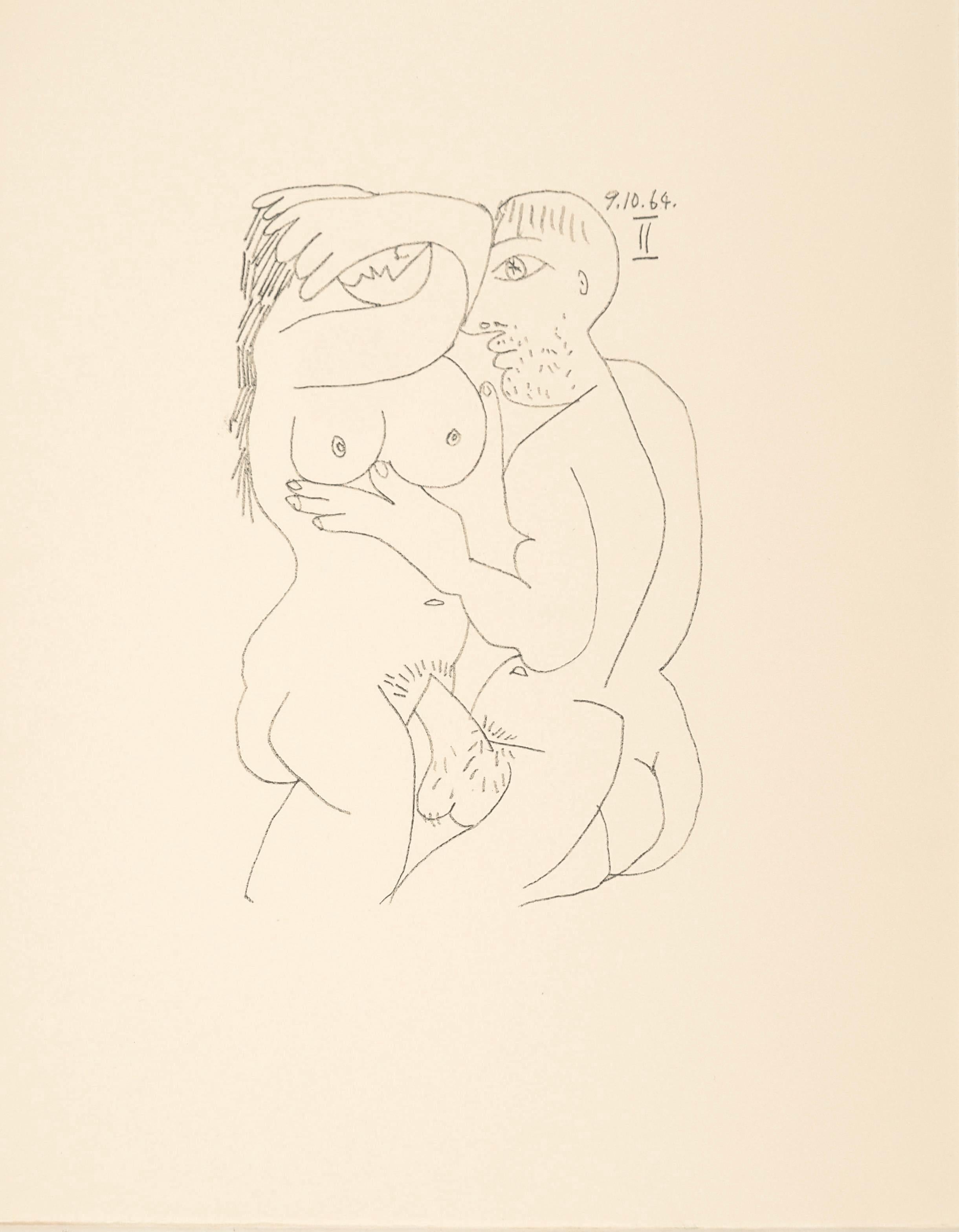 Lithograph and silkscreen with grease crayon, lithographic tusche, lead pencil, charcoal on vélin d'Arches paper. Paper size: 12.8 x 9.84 inches. Inscription: Unsigned and unnumbered, as issued. Catalogue raisonné reference: Goeppert, Sebastian, et