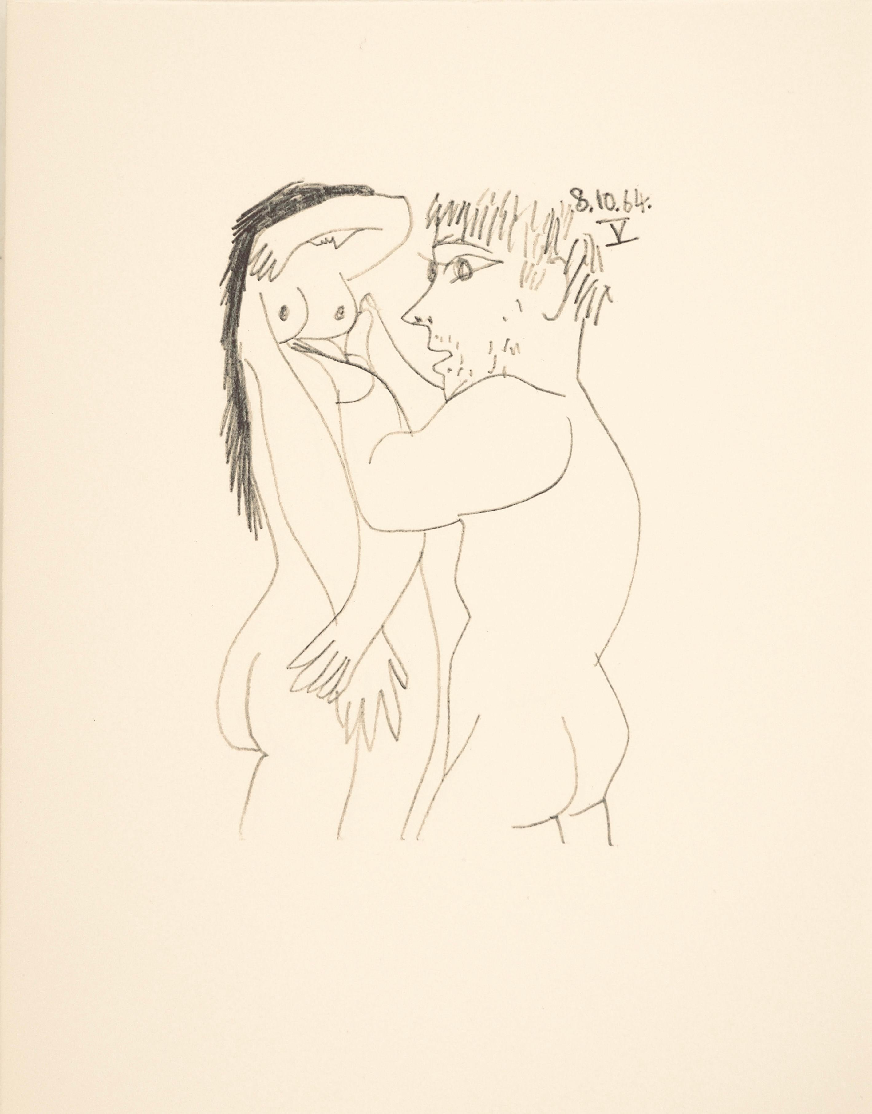 Lithograph and silkscreen with grease crayon, lithographic tusche, lead pencil, charcoal on vélin d'Arches paper. Paper size: 12.8 x 9.84 inches. Inscription: Unsigned and unnumbered, as issued. Catalogue raisonné reference: Goeppert, Sebastian, et