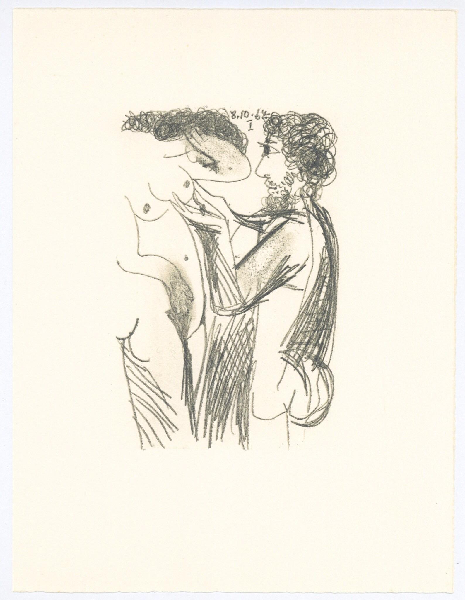 Lithograph and silkscreen with grease crayon, lithographic tusche, lead pencil, charcoal on vélin d'Arches paper. Paper size: 12.8 x 9.84 inches. Inscription: Unsigned and unnumbered, as issued. Catalogue raisonné reference: Goeppert, Sebastian, et