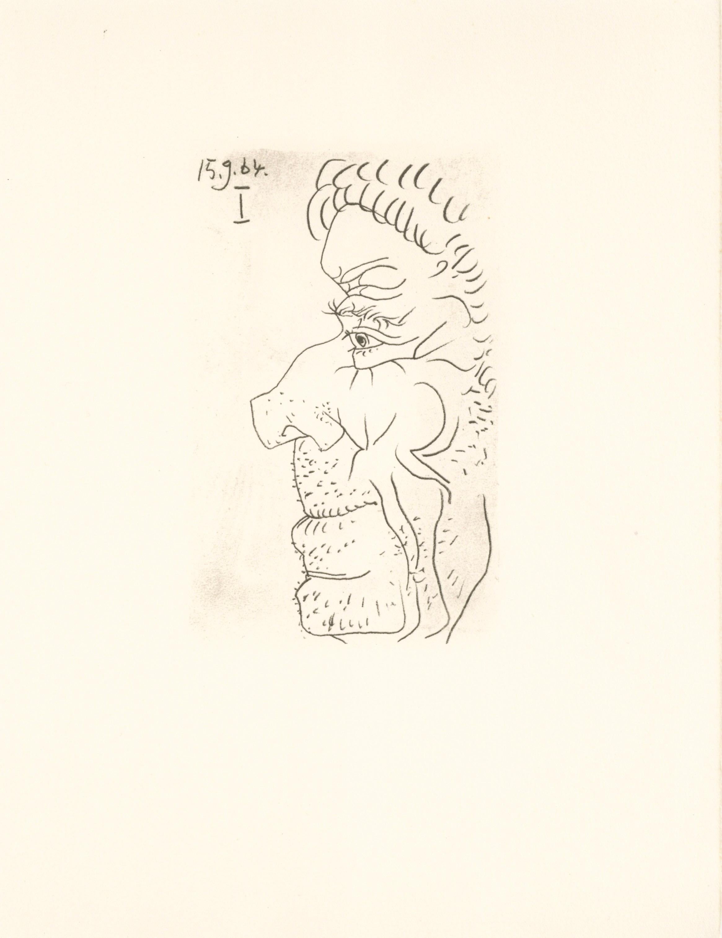 Lithographie et sérigraphie avec crayon gras, tusche lithographique, mine de plomb, fusain sur papier vélin d'Arches. Taille du papier : 12,8 x 9,84 pouces. Inscription : Non signé et non numéroté, tel que publié. Catalogue raisonné de référence :