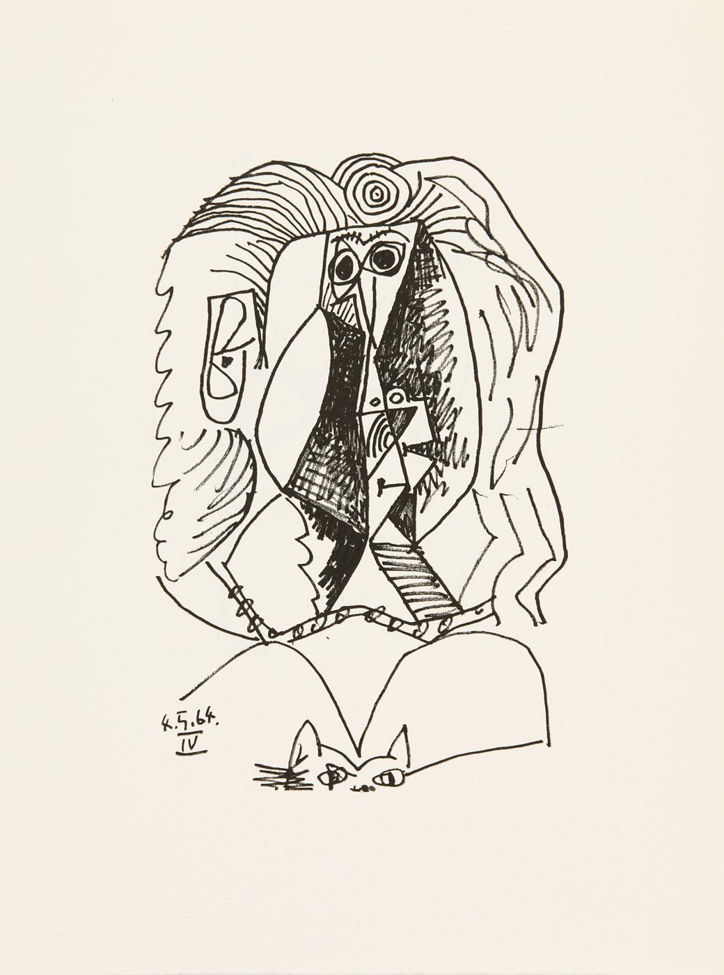 Lithograph and silkscreen with grease crayon, lithographic tusche, lead pencil, charcoal on vélin d'Arches paper. Paper size: 12.8 x 9.84 inches. Inscription: Unsigned and unnumbered, as issued. Catalogue raisonné reference: Goeppert, Sebastian, et