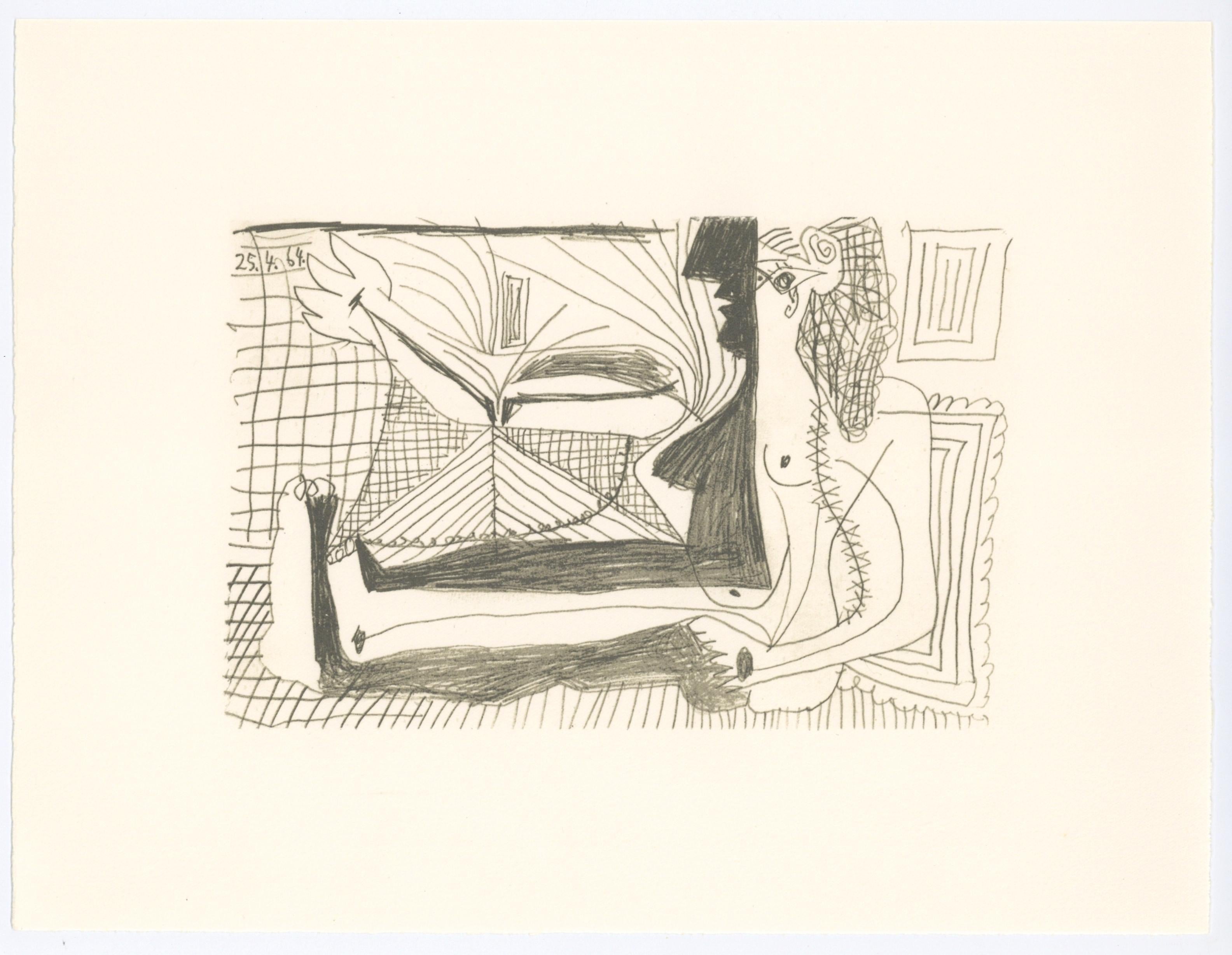 Lithografie und Siebdruck mit Fettkreide, lithografischer Tusche, Bleistift und Kohle auf Vélin d'Arches-Papier. Papierformat: 9,84 x 12,8 Zoll. Beschriftung: Unsigniert und nicht nummeriert, wie ausgegeben. Referenz zum Catalogue raisonné: