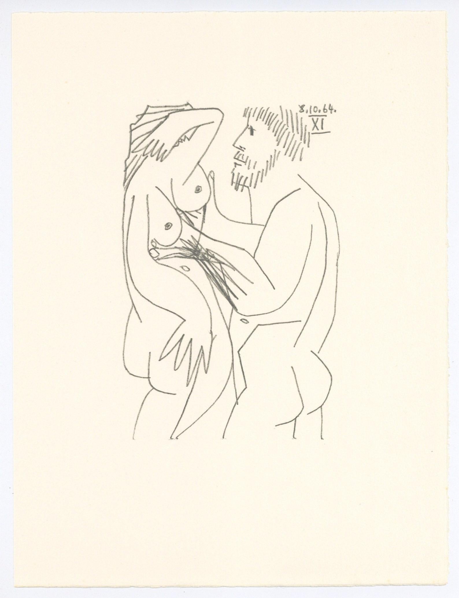 Lithograph and silkscreen with grease crayon, lithographic tusche, lead pencil, charcoal on vélin d'Arches paper. Paper size: 12.8 x 9.84 inches. Inscription: Unsigned and unnumbered, as issued. Catalogue raisonné reference: Goeppert, Sebastian, et