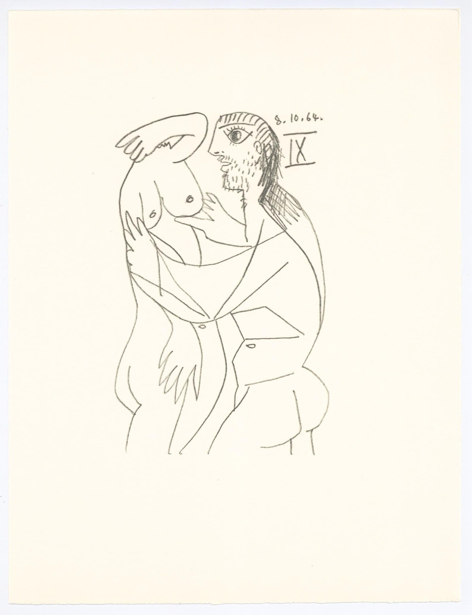 Lithograph and silkscreen with grease crayon, lithographic tusche, lead pencil, charcoal on vélin d'Arches paper. Paper size: 12.8 x 9.84 inches. Inscription: Unsigned and unnumbered, as issued. Catalogue raisonné reference: Goeppert, Sebastian, et
