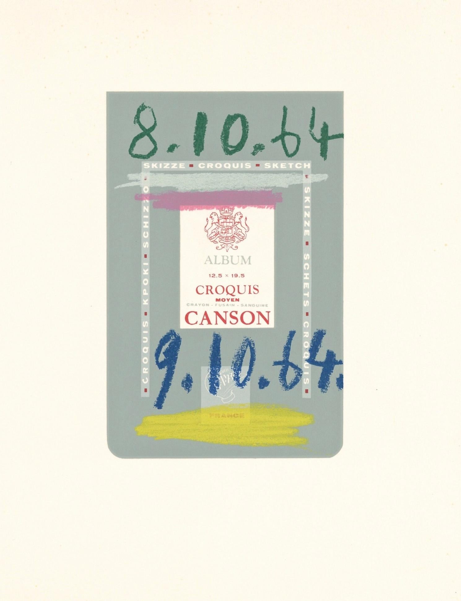 Lithograph and silkscreen with grease crayon, lithographic tusche, lead pencil, charcoal on vélin d'Arches paper. Paper size: 12.8 x 9.84 inches. Inscription: Unsigned and unnumbered, as issued. Catalogue raisonné reference: Goeppert, Sebastian, et