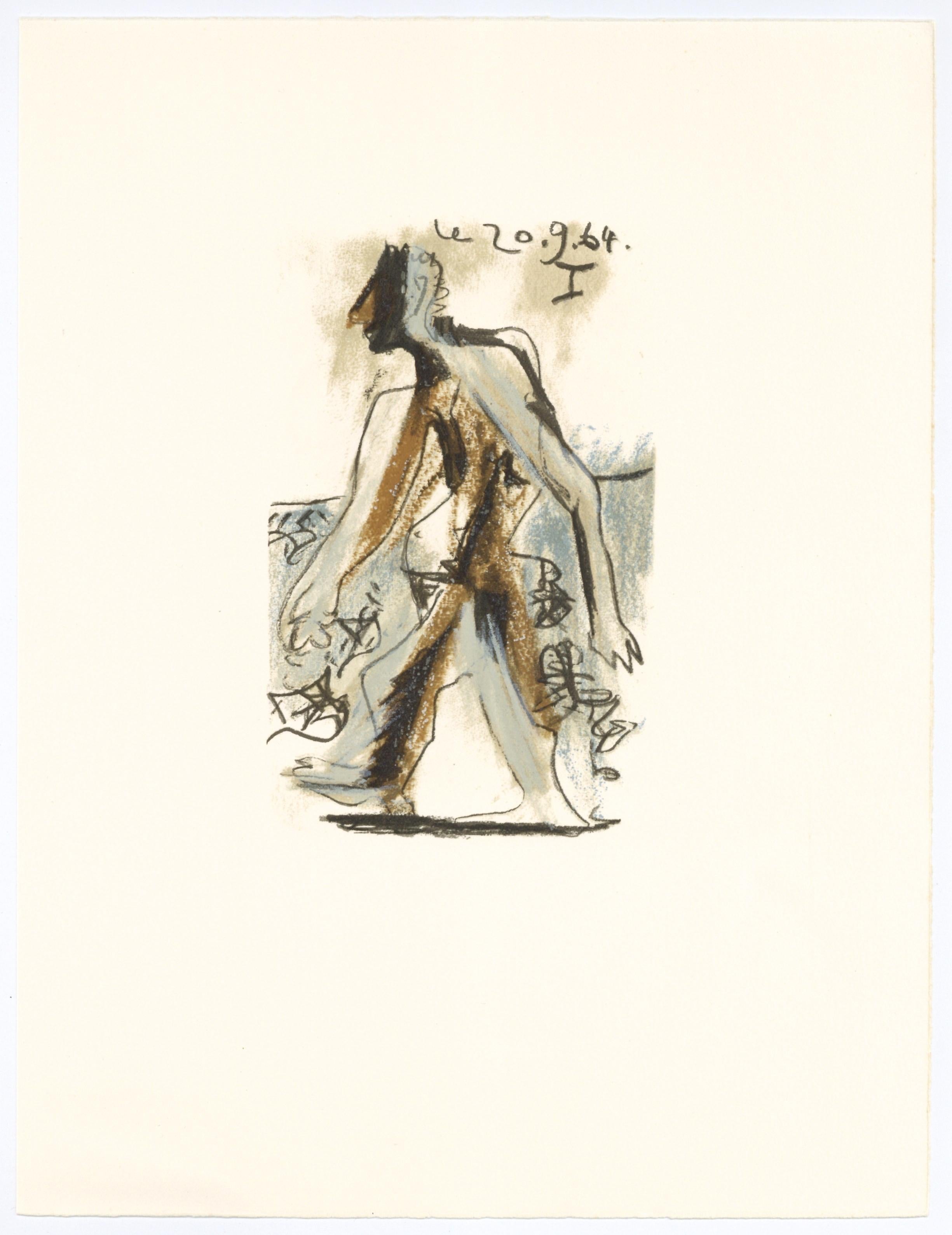 Lithografie und Siebdruck mit Fettkreide, lithografischer Tusche, Bleistift und Kohle auf Vélin d'Arches-Papier. Papierformat: 12,8 x 9,84 Zoll. Beschriftung: Unsigniert und nicht nummeriert, wie ausgegeben. Referenz zum Catalogue raisonné: