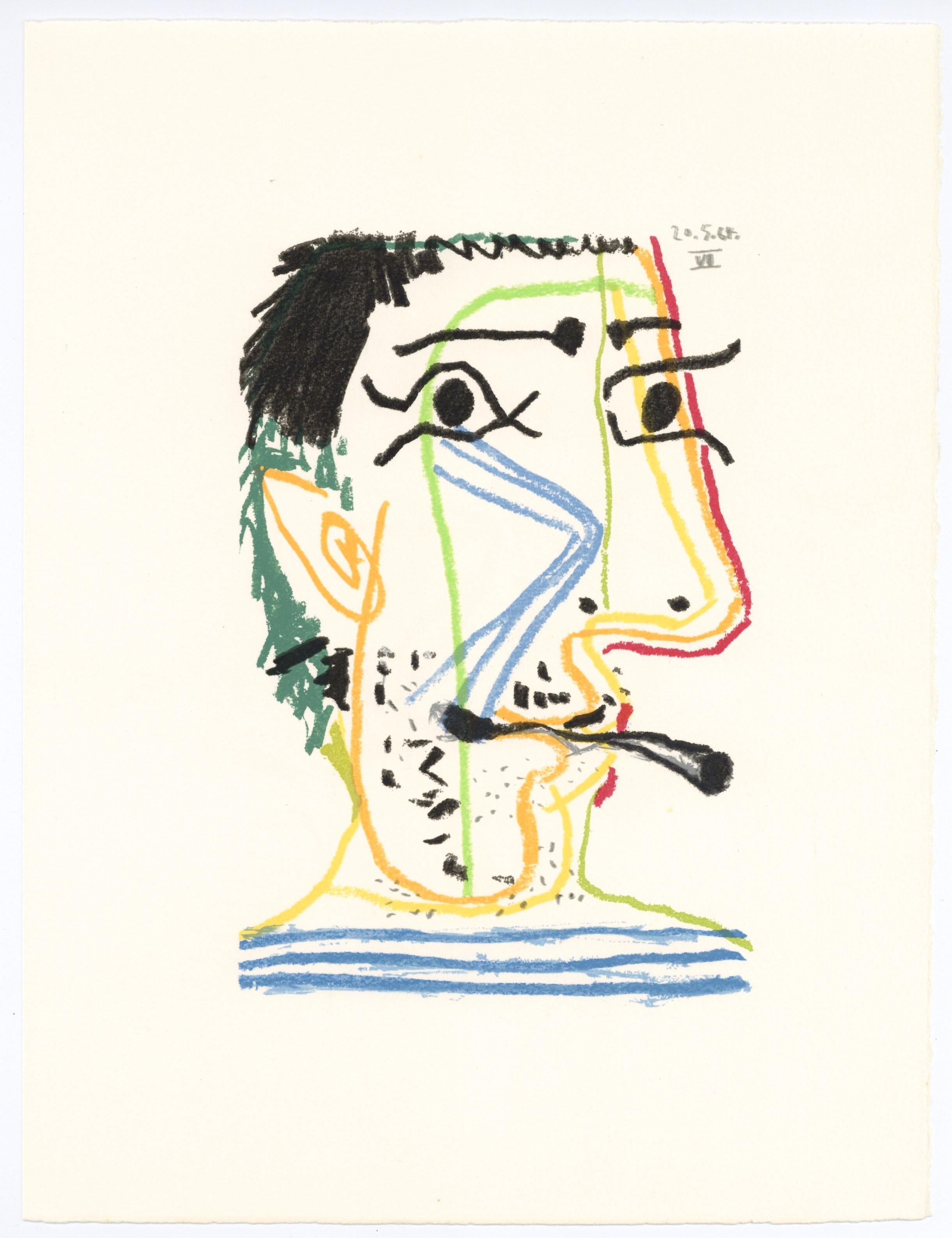 Litografia e serigrafia con pastello a grasso, tusche litografiche, matita di piombo, carboncino su carta vélin d'Arches. Formato carta: 12,8 x 9,84 pollici. Iscrizione: Non firmato e non numerato, come emesso. Catalogo ragionato di riferimento: