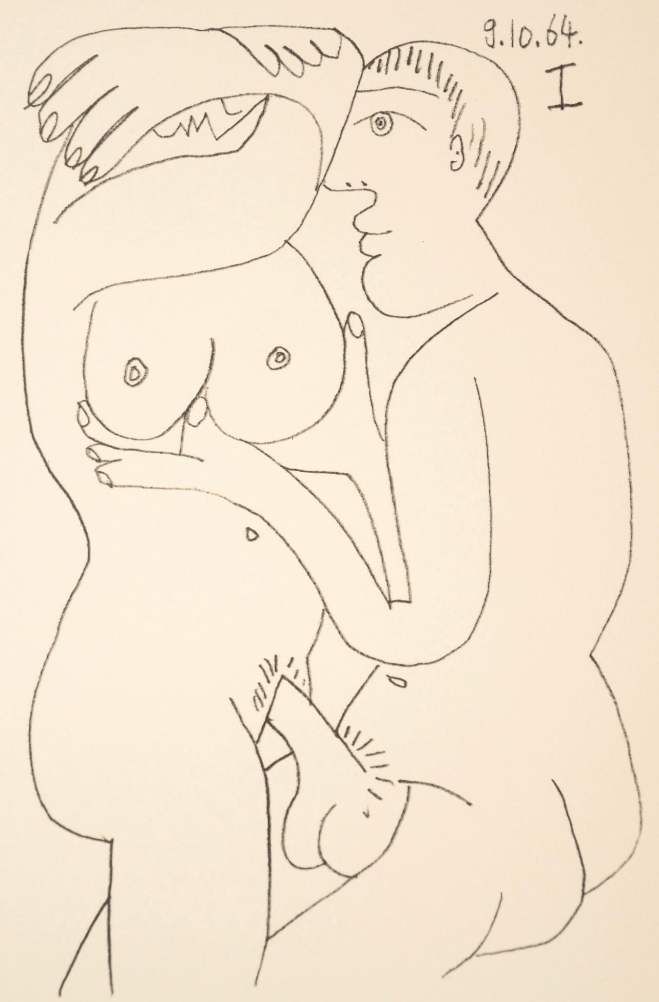 Pablo Picasso Figurative Print - Picasso, Composition (Cramer 148), Le Goût du Bonheur (after)