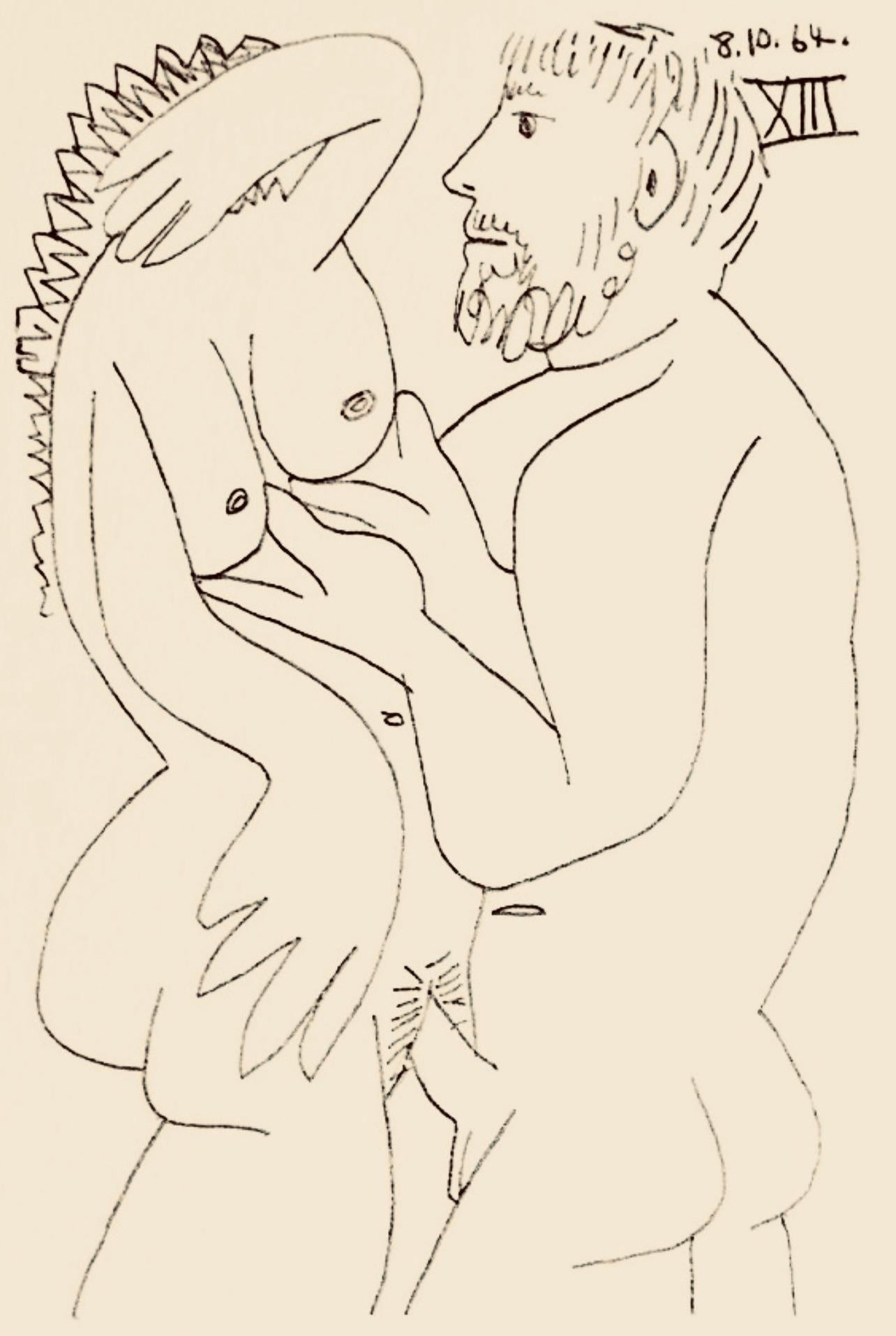 Pablo Picasso Figurative Print - Picasso, Composition (Cramer 148), Le Goût du Bonheur (after)