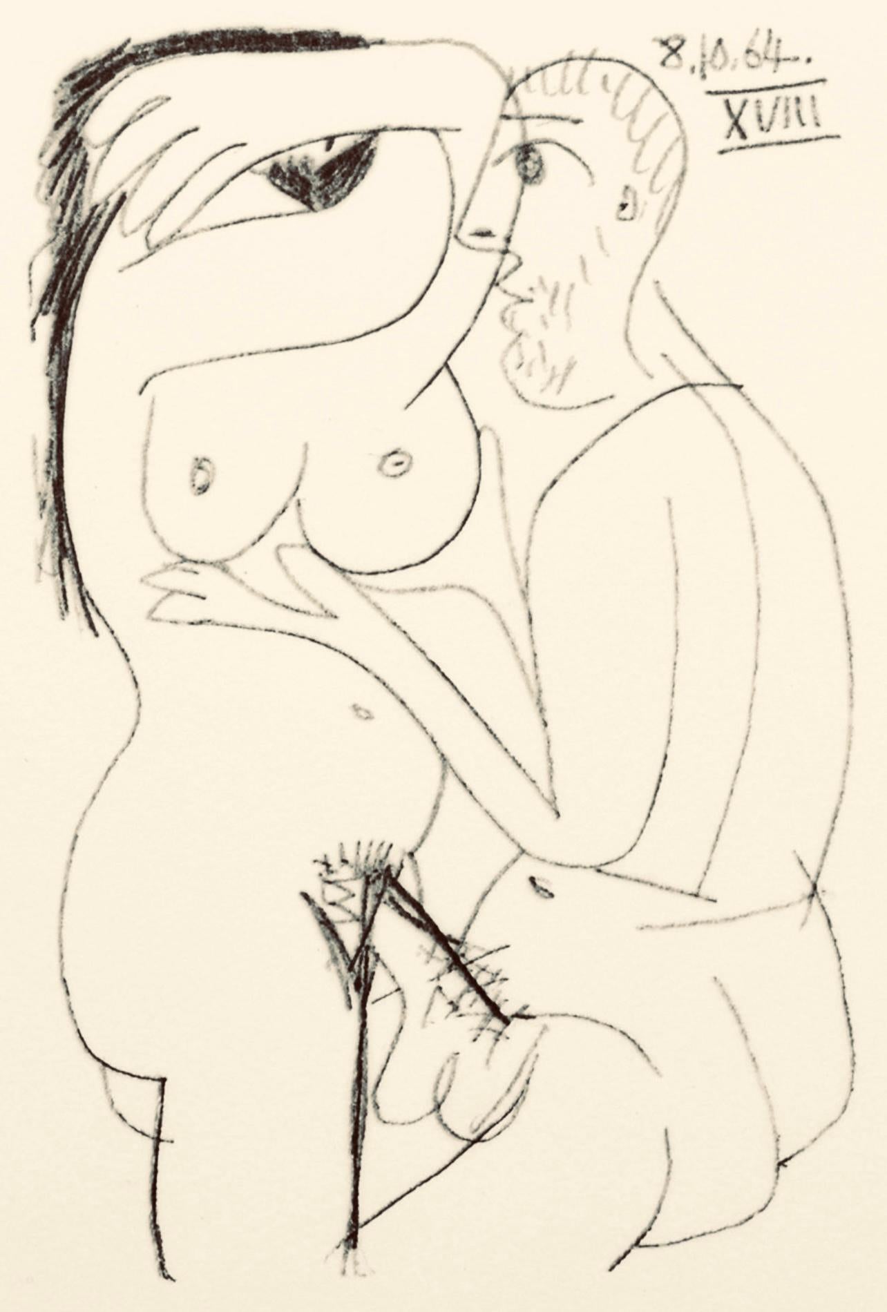 Pablo Picasso Figurative Print - Picasso, Composition (Cramer 148), Le Goût du Bonheur (after)