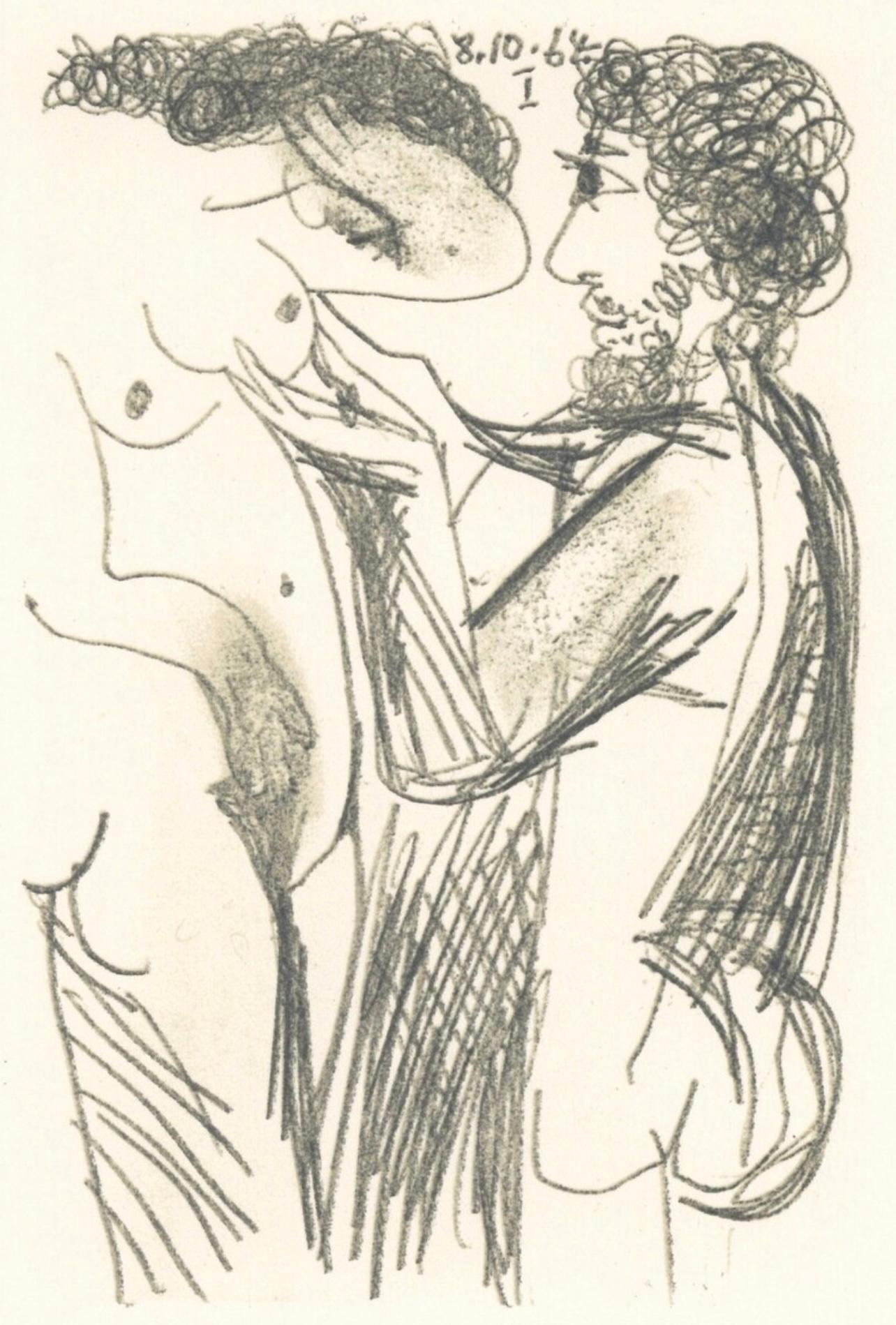 Figurative Print di Pablo Picasso - Picasso, Composizione (Cramer 148), Le Goût du Bonheur (dopo)