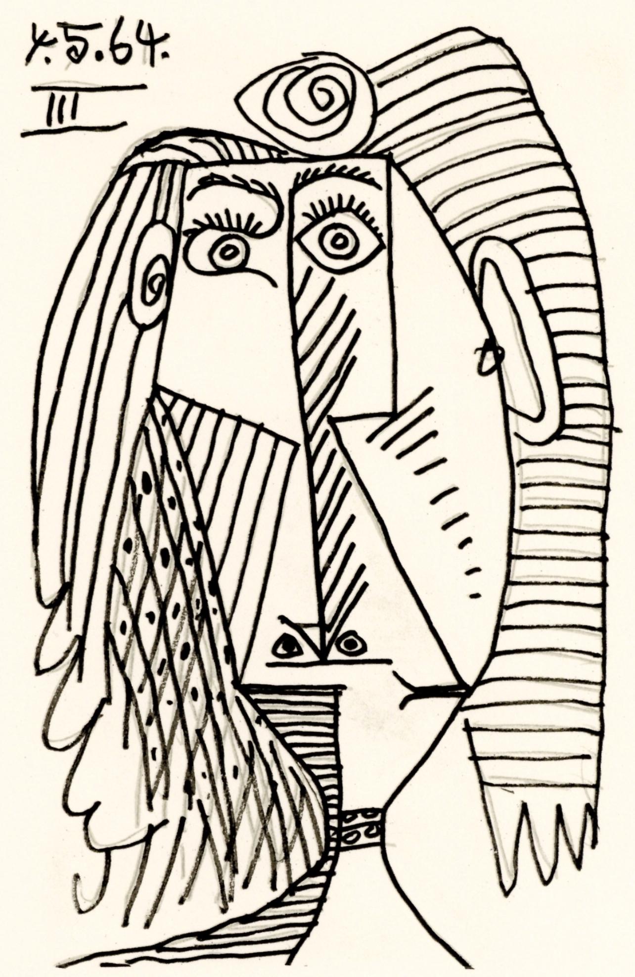 Pablo Picasso Figurative Print - Picasso, Composition (Cramer 148), Le Goût du Bonheur (after)