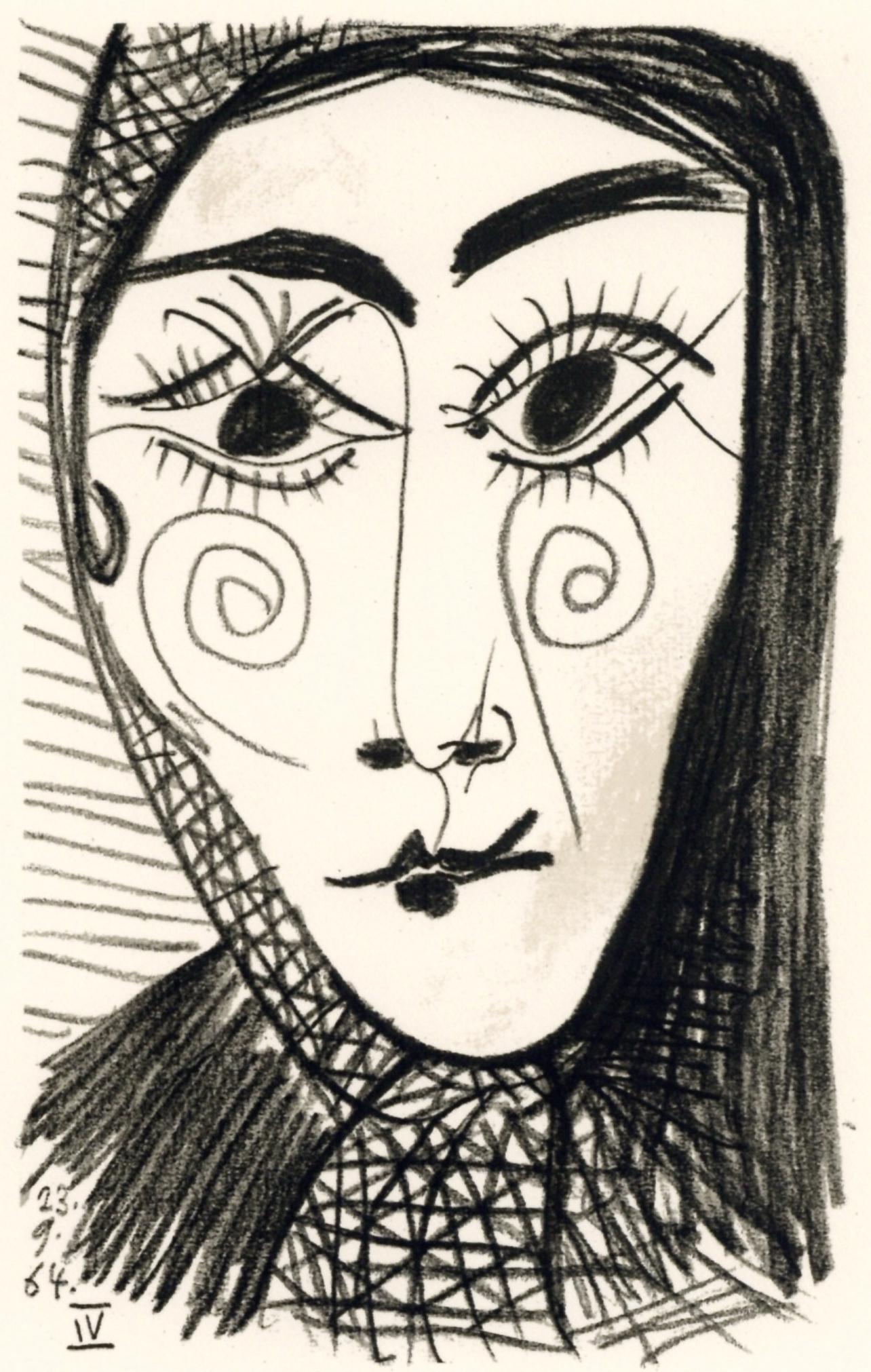 Landscape Print Pablo Picasso - Picasso, Composition (Cramer 148), Le Goût du Bonheur (d'après)