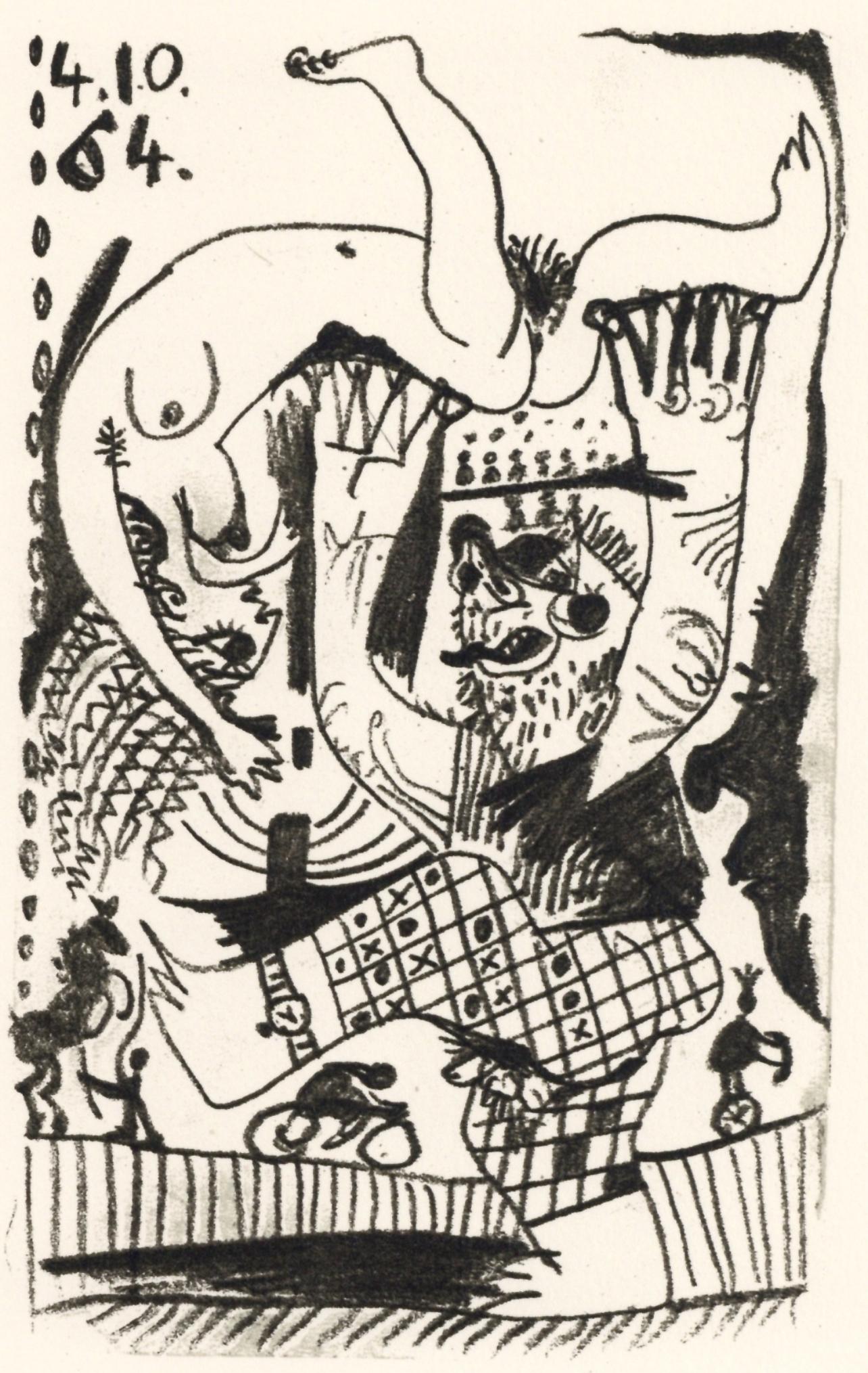 Pablo Picasso Figurative Print – Picasso, Komposition (Cramer 148), Le Goût du Bonheur (nach)