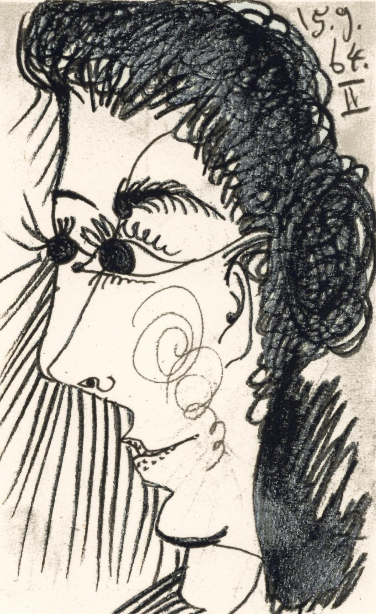 Pablo Picasso Figurative Print - Picasso, Composition (Cramer 148), Le Goût du Bonheur (after)