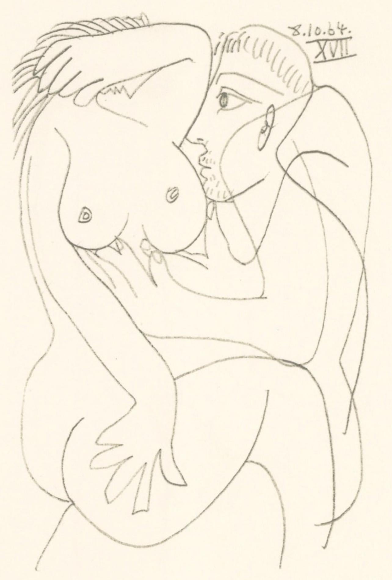 Pablo Picasso Figurative Print – Picasso, Komposition (Cramer 148), Le Goût du Bonheur (nach)