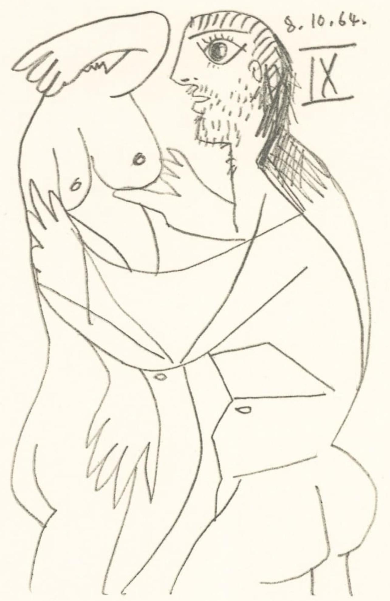 Pablo Picasso Figurative Print - Picasso, Composition (Cramer 148), Le Goût du Bonheur (after)