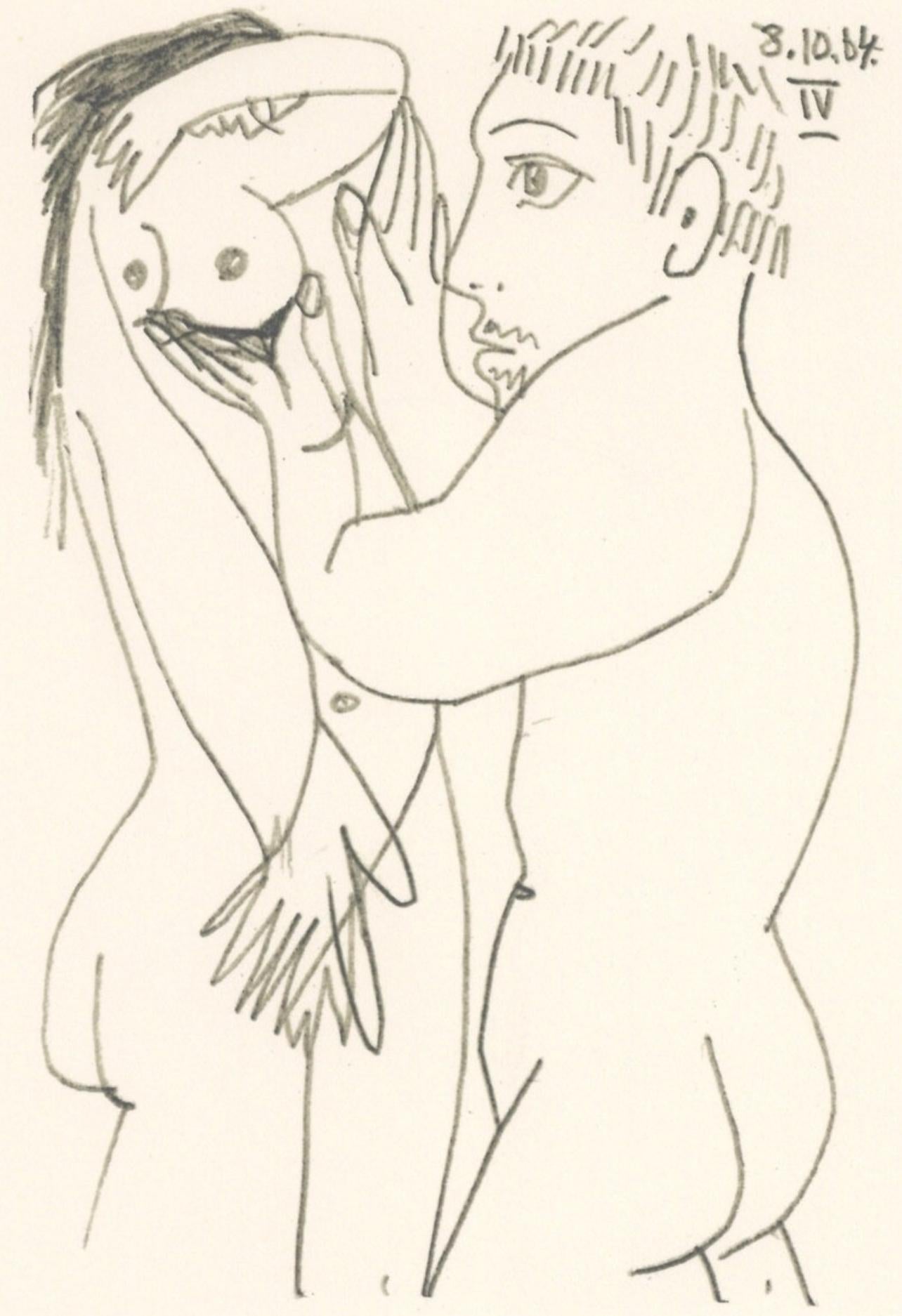 Pablo Picasso Landscape Print - Picasso, Composition (Cramer 148), Le Goût du Bonheur (after)